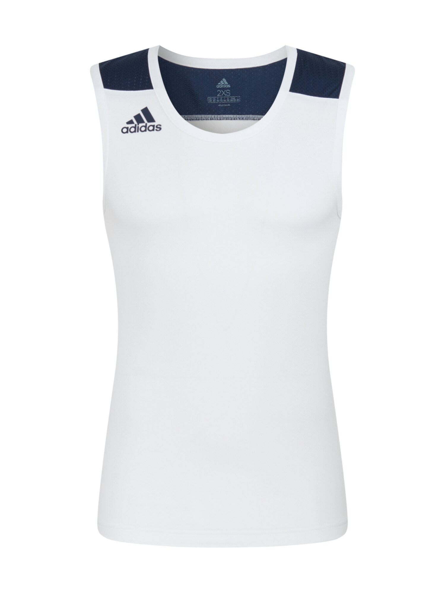 ADIDAS PERFORMANCE Triko  tamsiai mėlyna / balta
