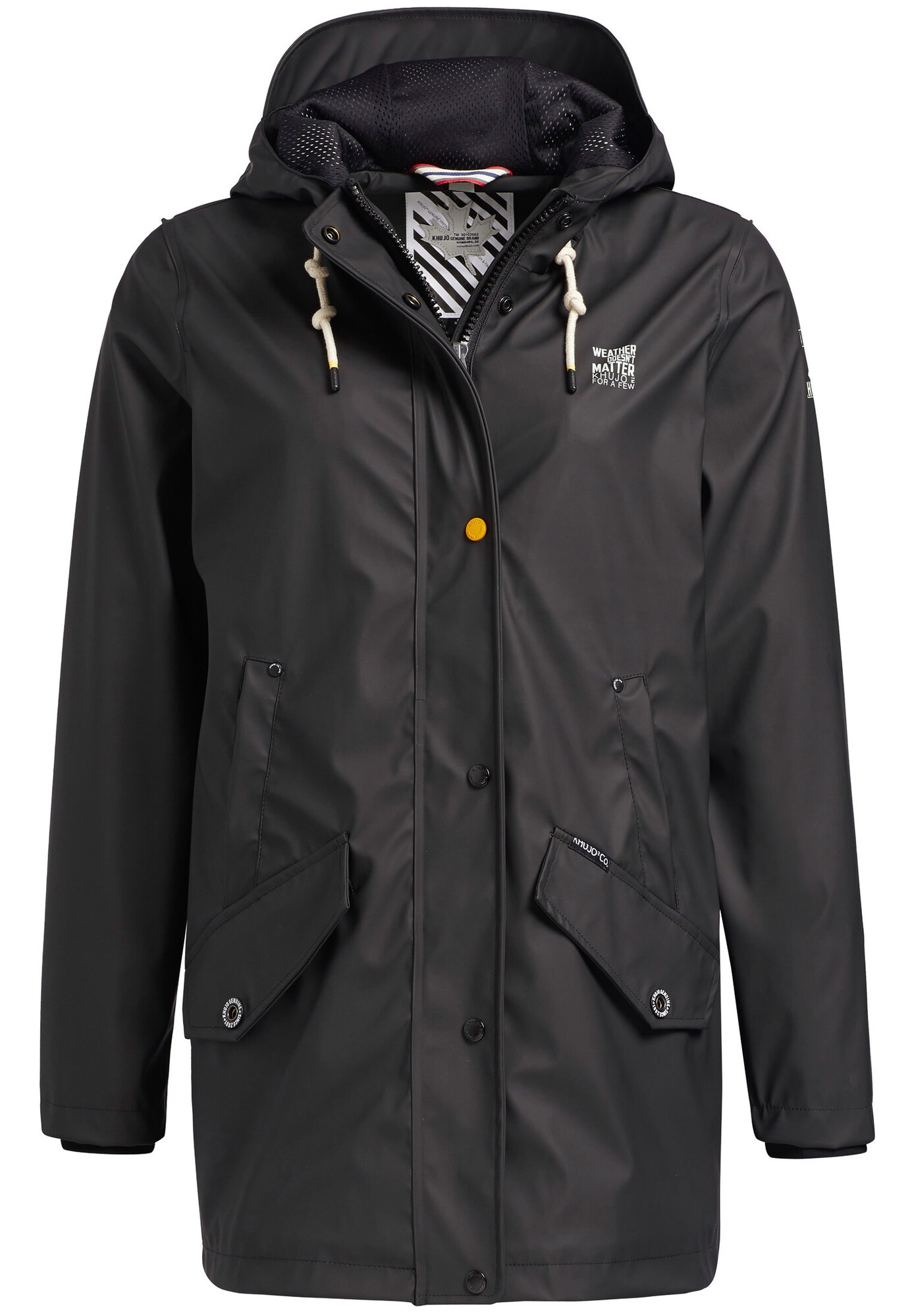 Khujo Dames Tussenmantel Nancy Zwart Wit khujo kopen in de aanbieding