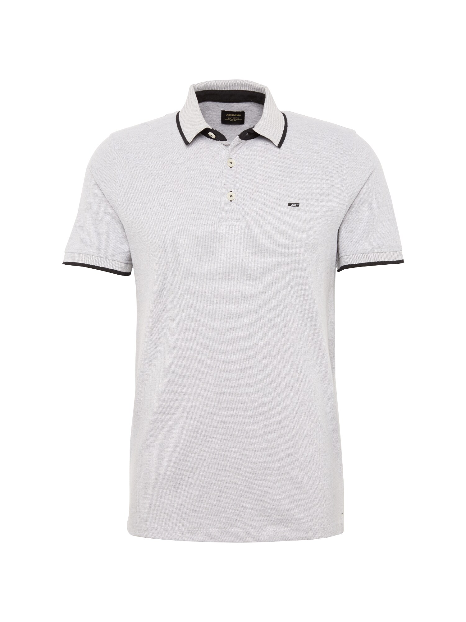 JACK & JONES Tričko 'JJPaulos'  svetlosivá / čierna