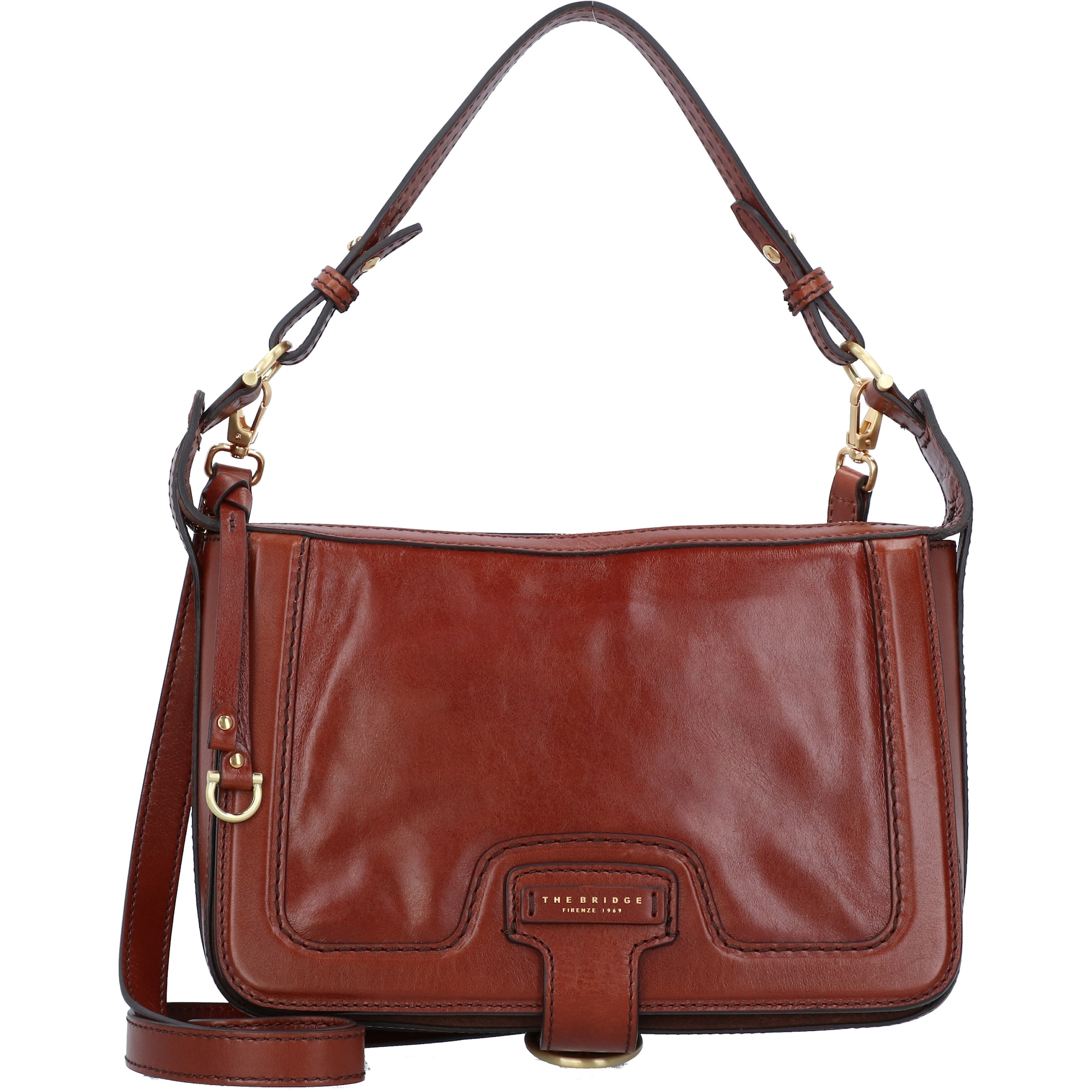 The Bridge Dames Schoudertas Giglio Roestbruin the bridge kopen in de aanbieding