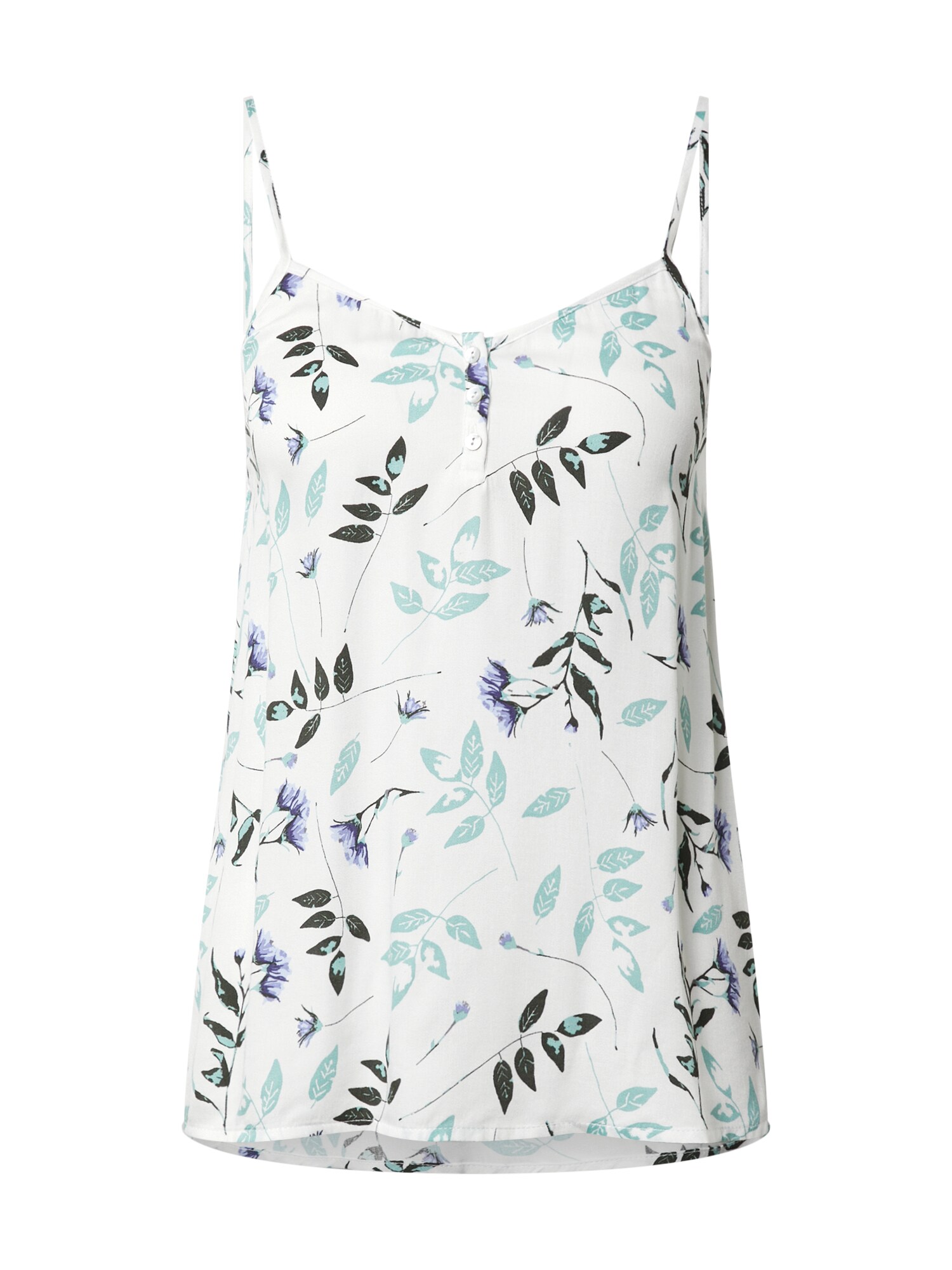 Hunkemöller Pižaminiai marškinėliai 'Cami'  balta / juoda / opalo / tamsiai violetinė / alyvinė spalva