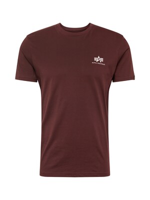 ALPHA INDUSTRIES Camiseta  rojo vino / blanco