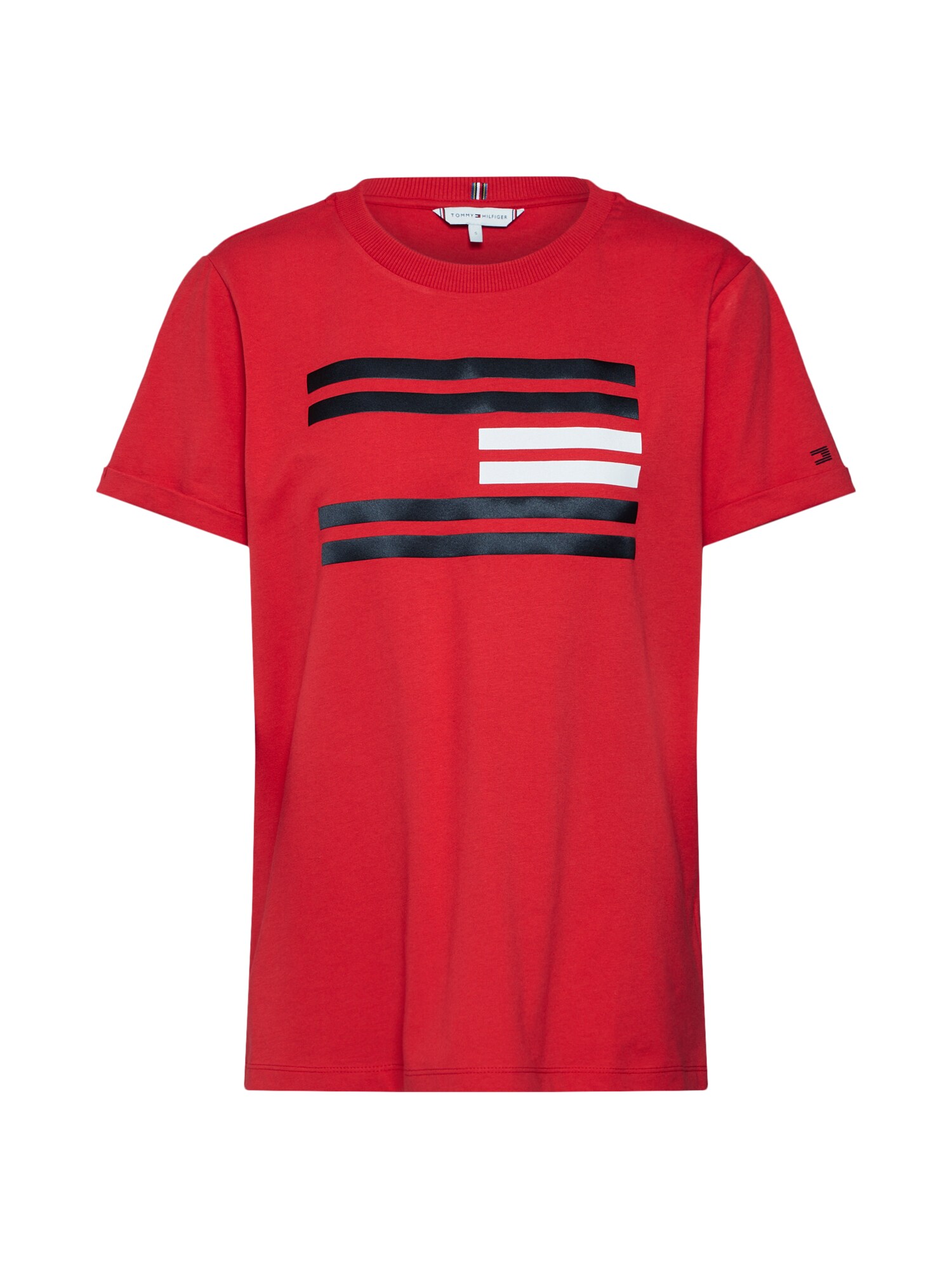 Tommy Hilfiger Dames Shirt Talita C Nk Tee Ss Rood tommy hilfiger kopen in de aanbieding