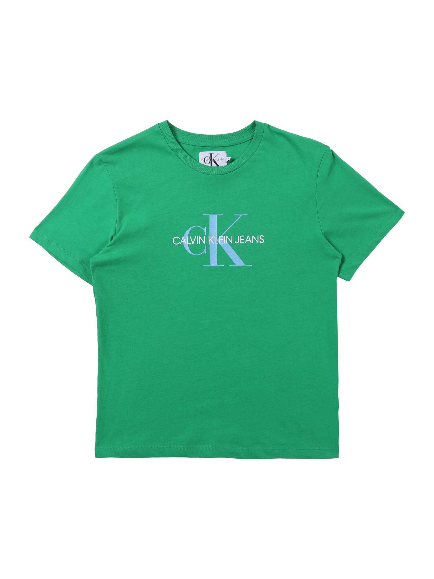 Calvin Klein Jeans Jongens Shirt Monogram Logo Groen calvin klein jeans kopen in de aanbieding