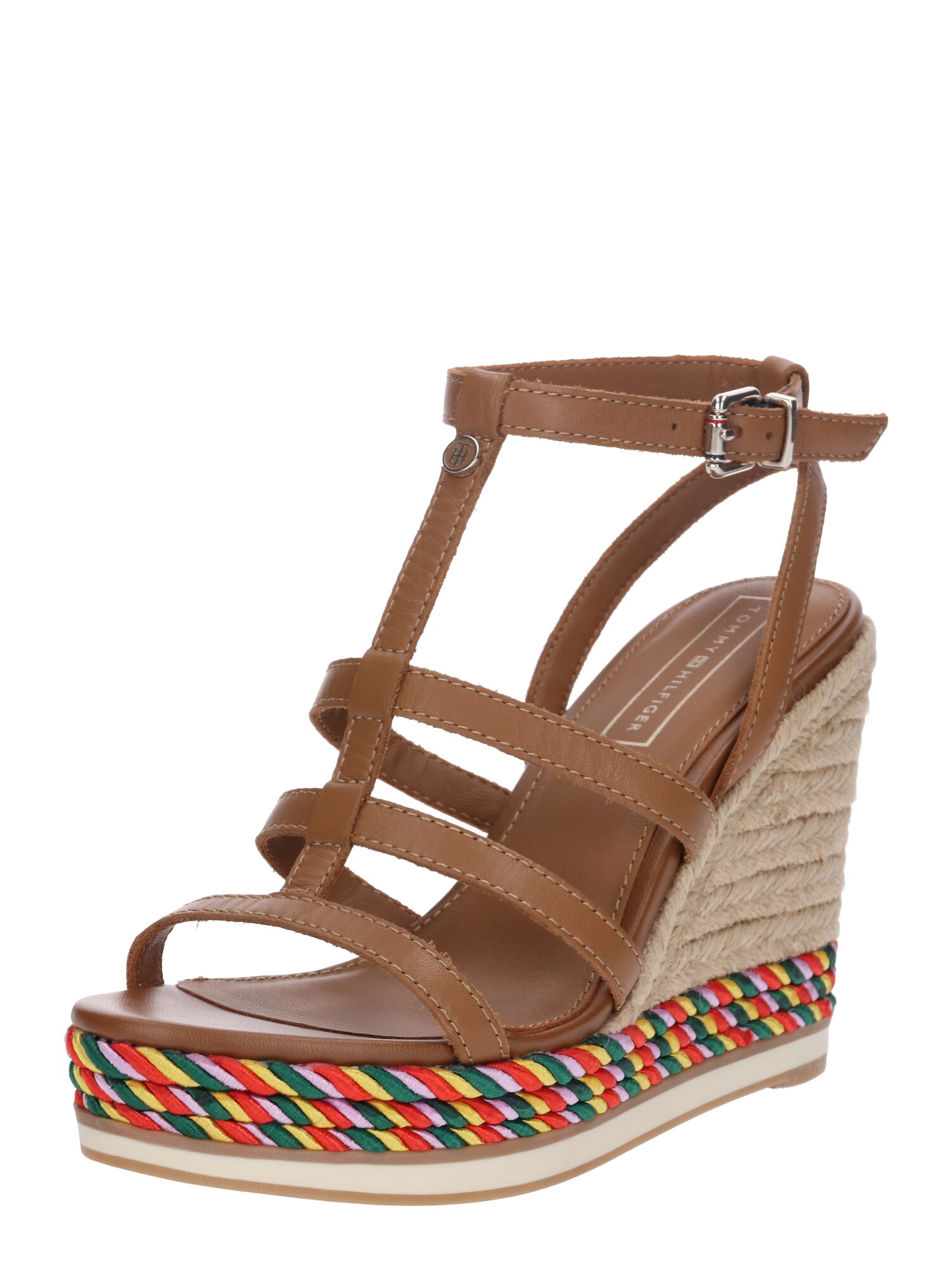 Tommy Hilfiger Dames Sandaal Vancouver 7A Beige Cognac tommy hilfiger kopen in de aanbieding