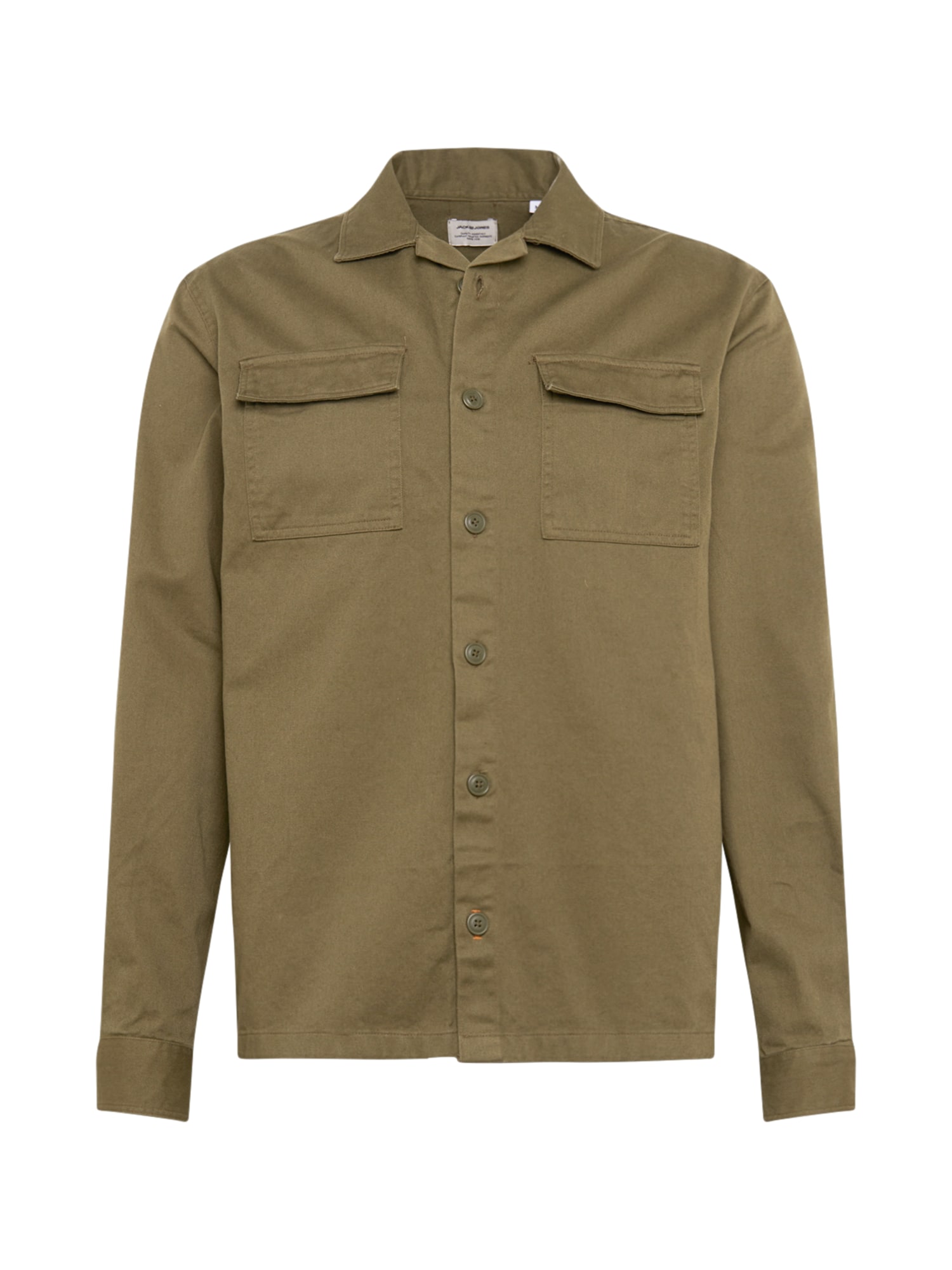 JACK & JONES Dalykiniai marškiniai 'WALTER'  alyvuogių spalva