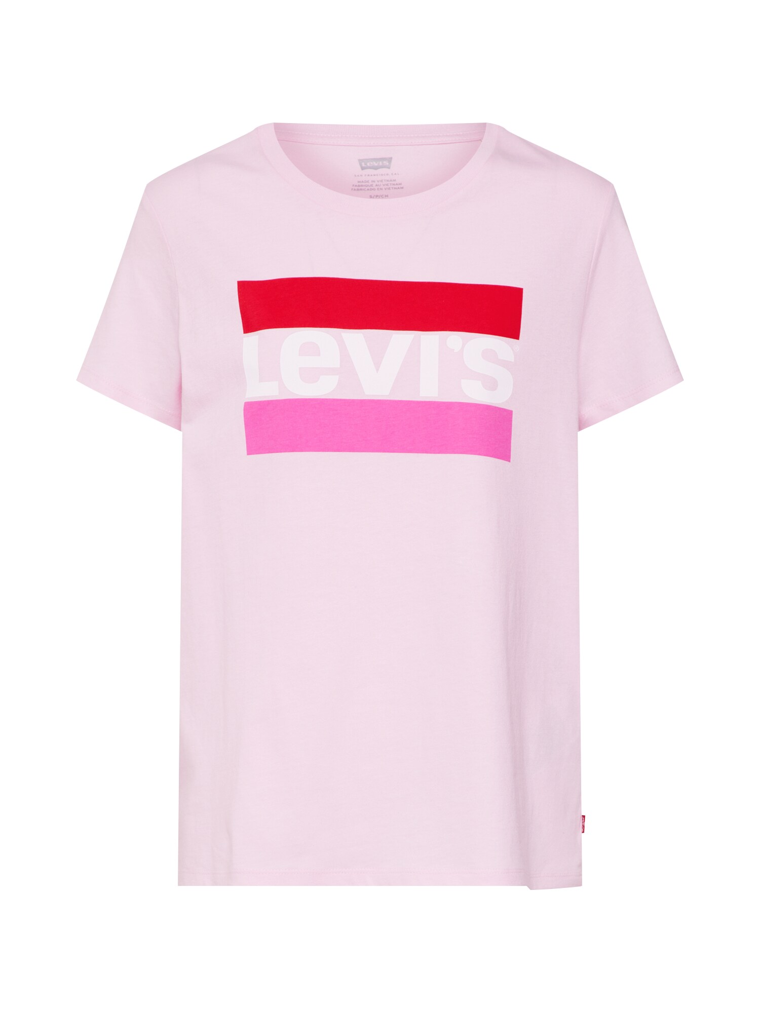LEVI'S Marškinėliai 'The Perfect Tee'  rožių spalva / ugnies raudona / balta