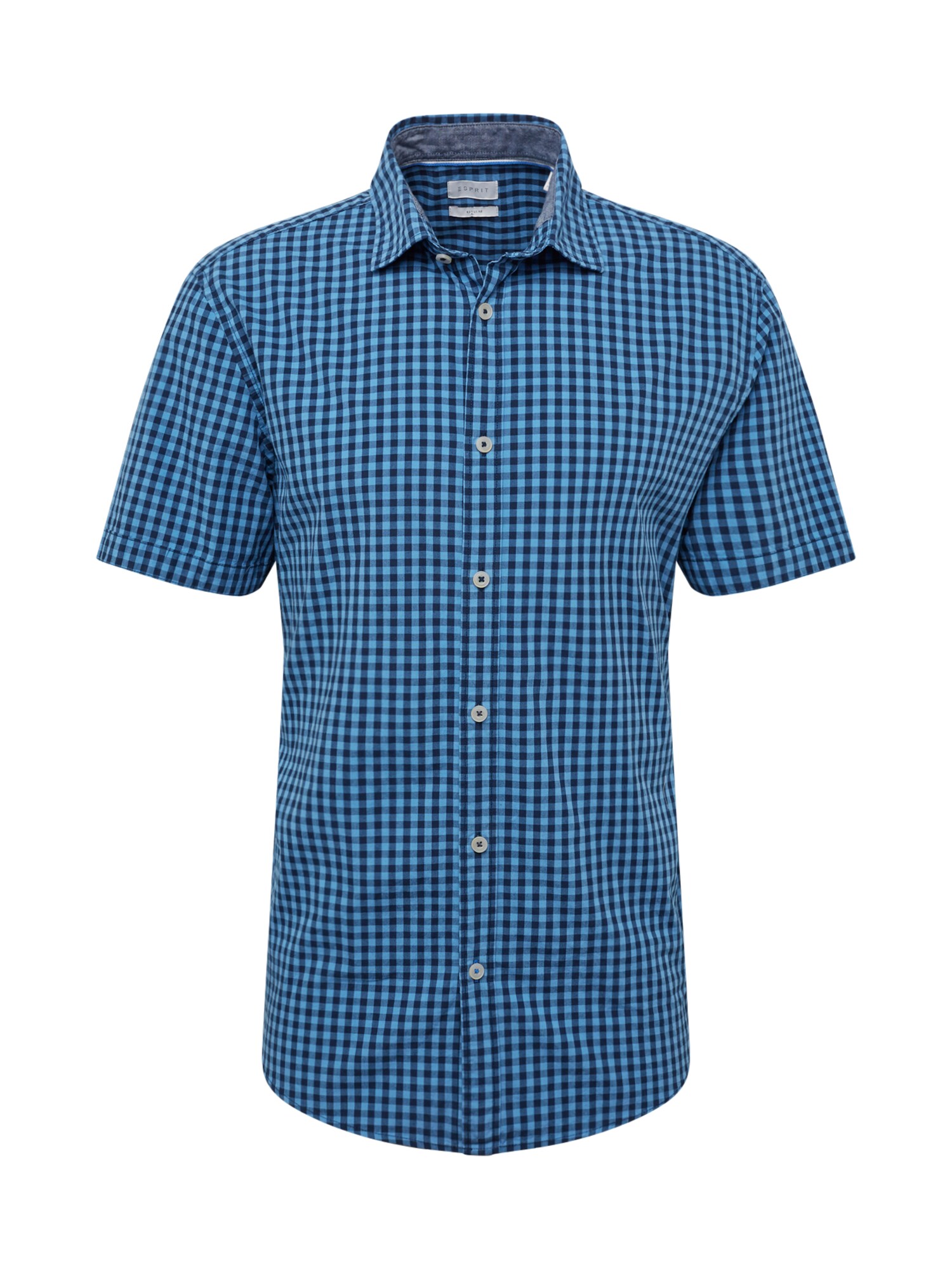 Esprit Heren Overhemd Yd Vichy Ssl Blauw esprit kopen in de aanbieding