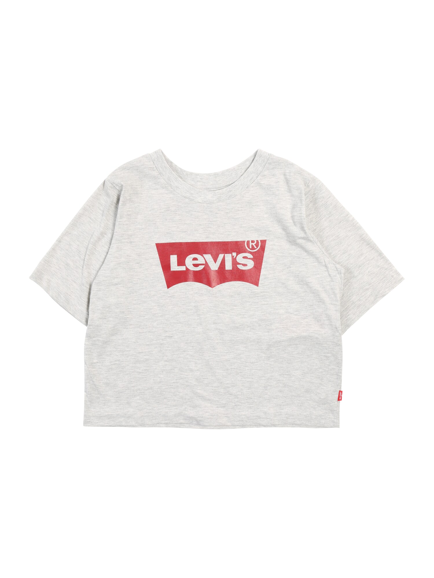 LEVI'S Marškinėliai 'Light Bright Cropped Top'  šviesiai pilka / raudona