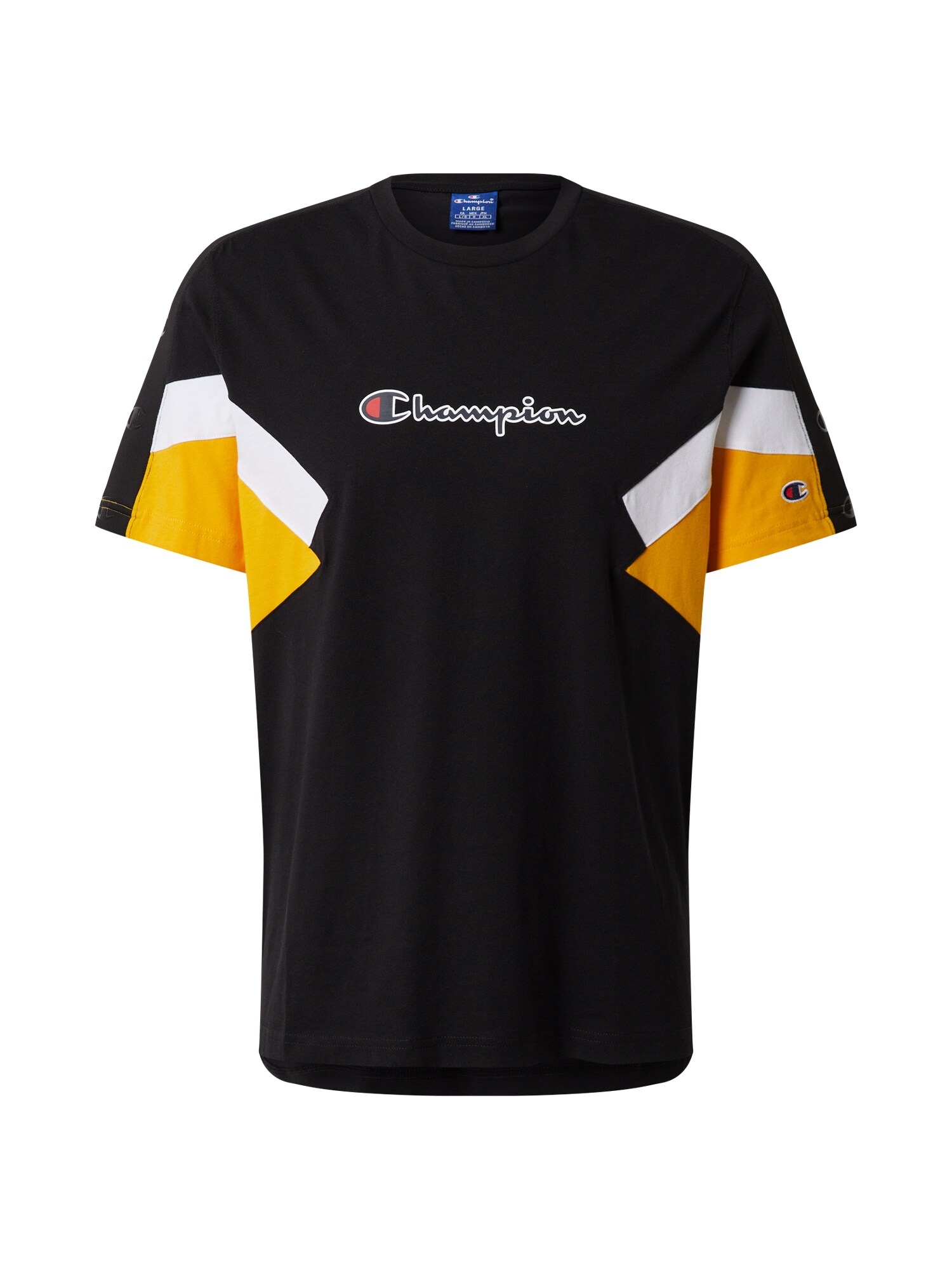 Champion Authentic Athletic Apparel Marškinėliai  juoda / aukso geltonumo spalva / balta / raudona / tamsiai mėlyna
