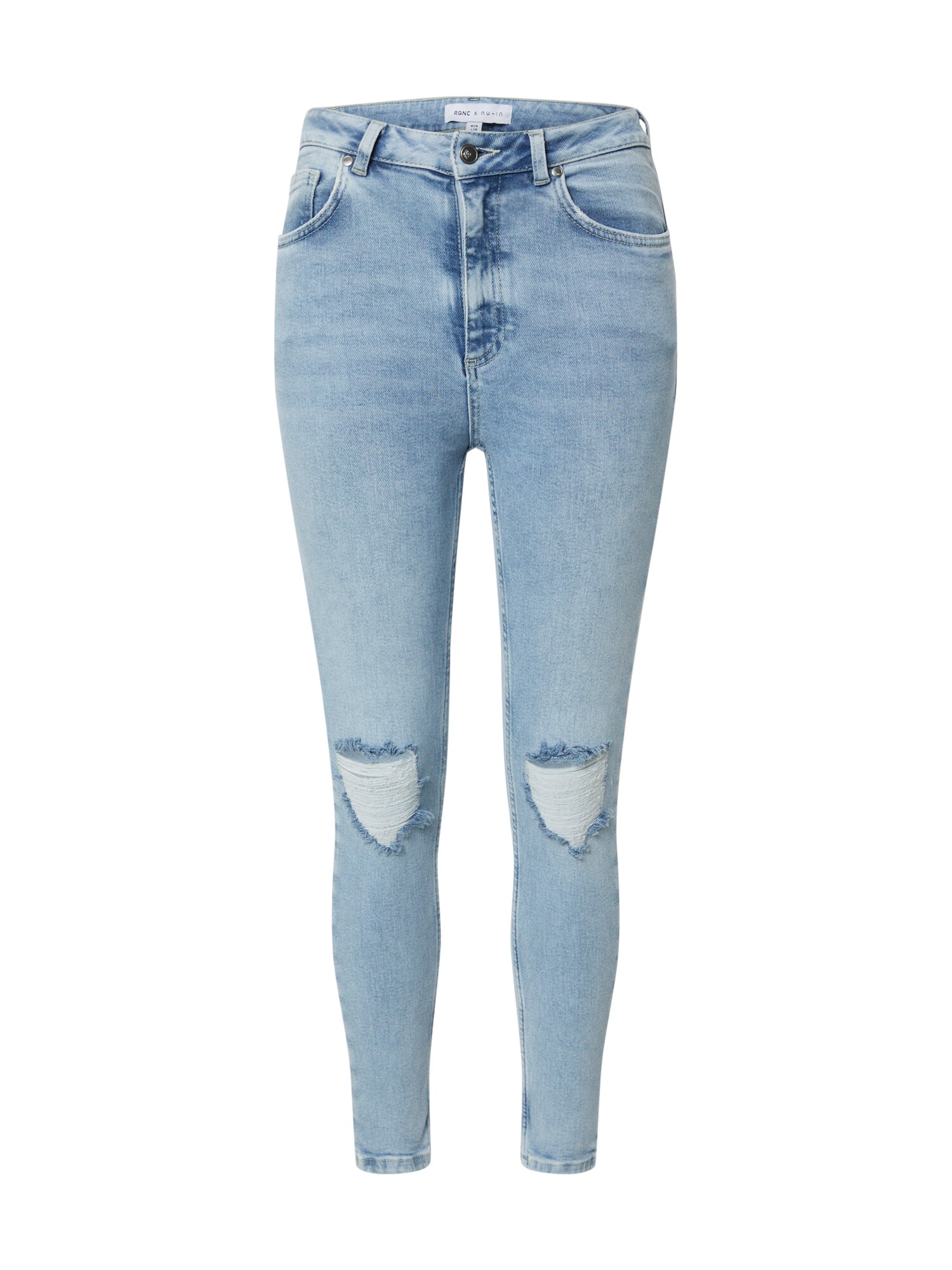 NU-IN Džinsai 'High Rise Distressed Skinny Jeans'  tamsiai (džinso) mėlyna
