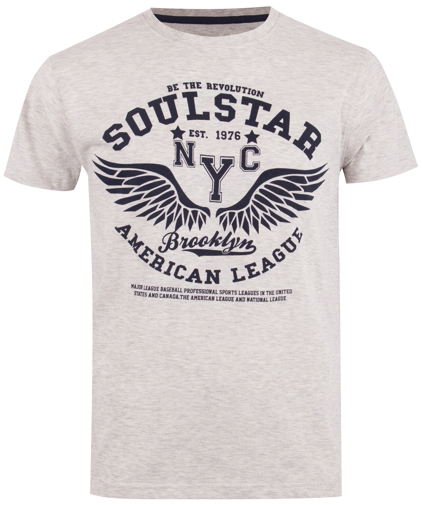 Soulstar Heren Shirt Wit Gemeleerd soulstar kopen in de aanbieding