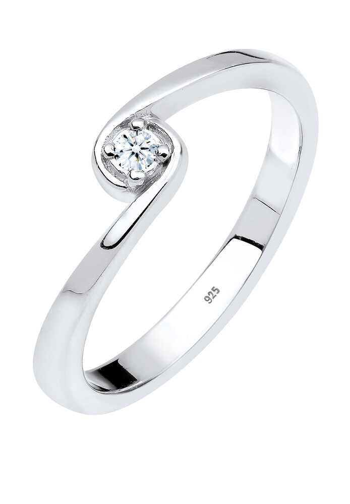 Elli DIAMONDS Ring Damen Größe 58 silber