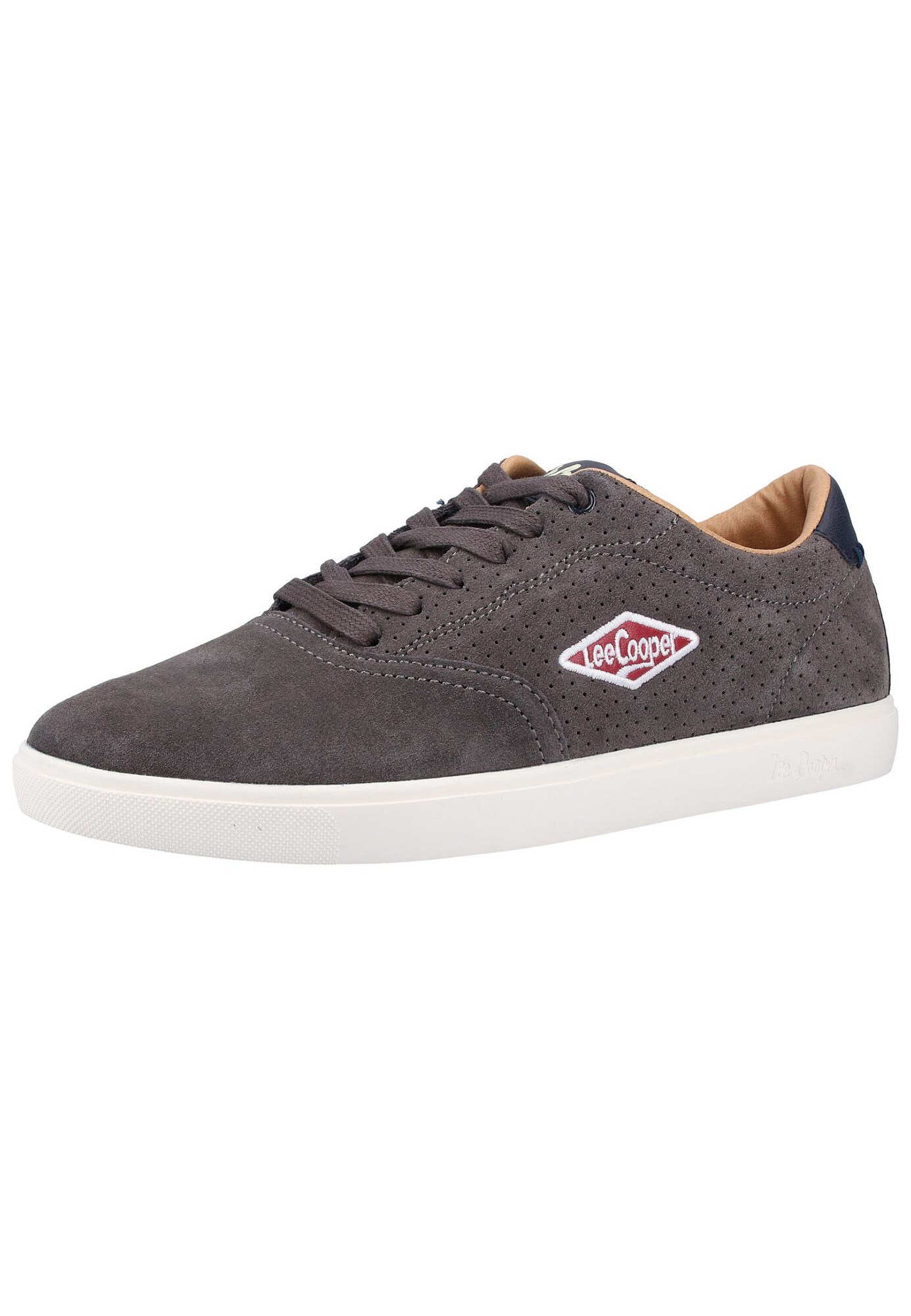 Lee Cooper Heren Sneakers Laag Taupe lee cooper kopen in de aanbieding