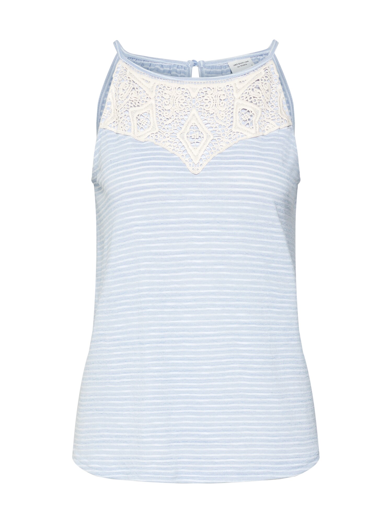 Jacqueline De Yong Dames Top Lora Lichtblauw Wit jacqueline de yong kopen in de aanbieding