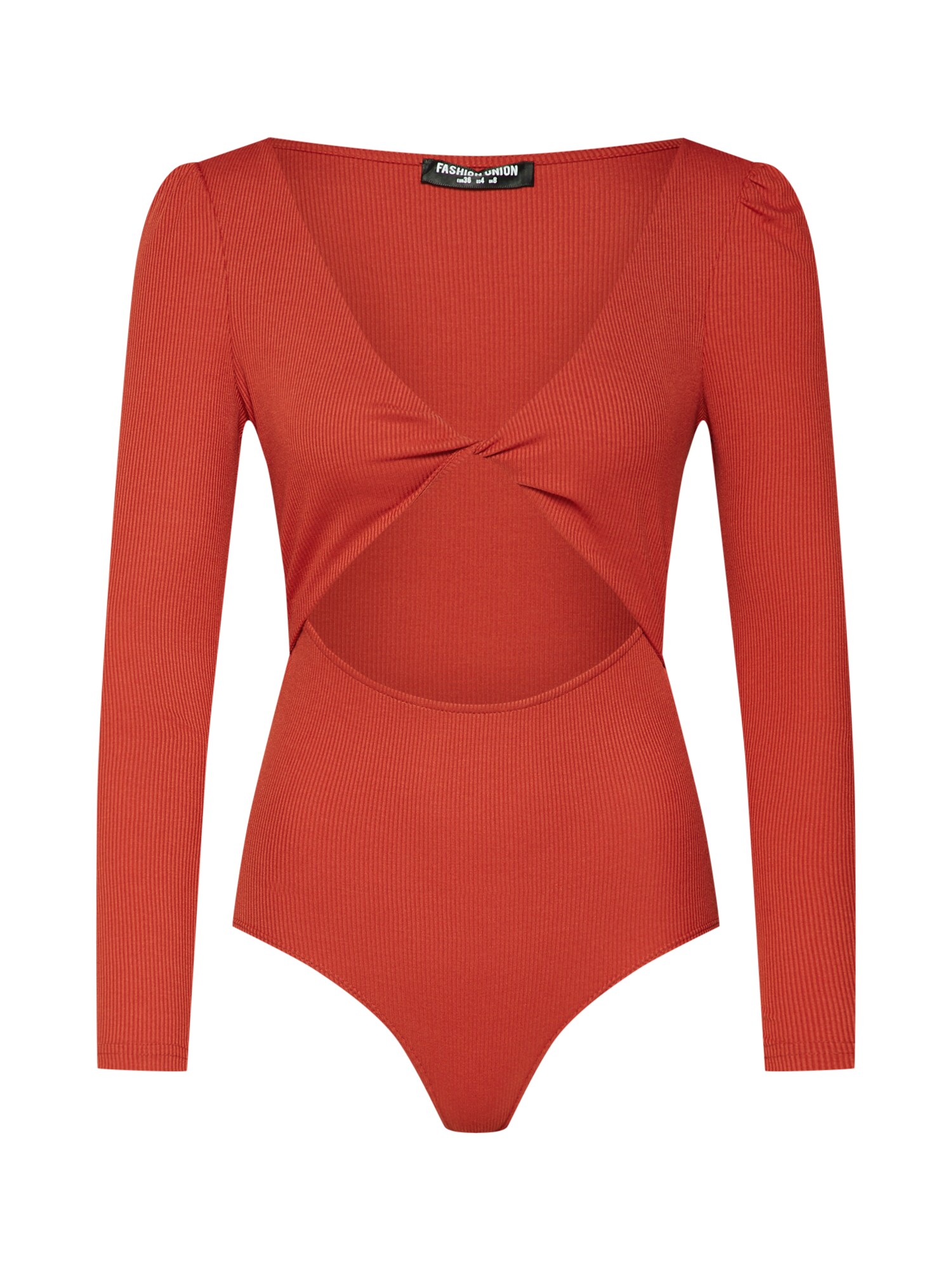 Fashion Union Marškinėliai 'NOELE'  oranžinė-raudona