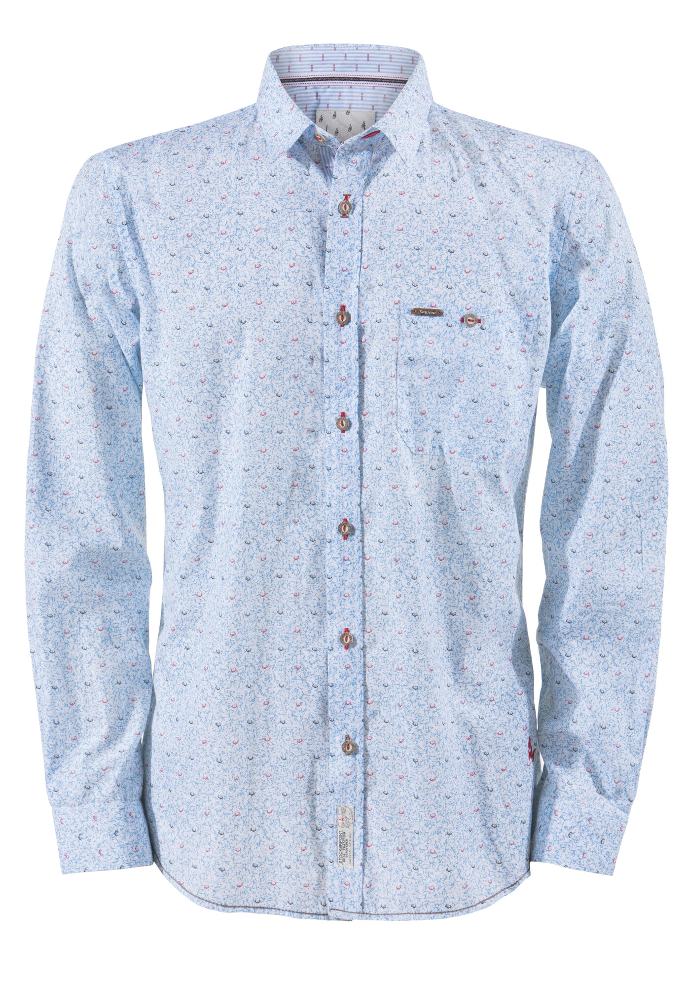 Stockerpoint Heren Klederdracht Overhemd Jan Blauw Rood Zwart Wit stockerpoint kopen in de aanbieding