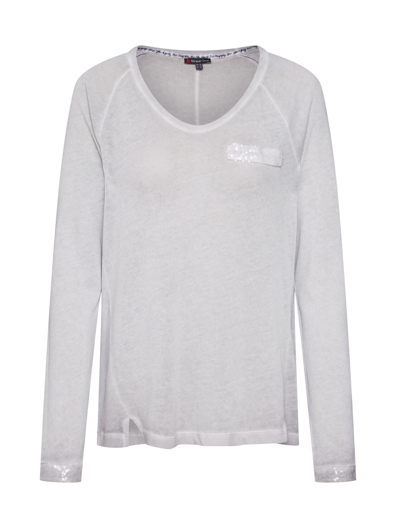 Street One Dames Shirt Lichtgrijs Grijs Gemeleerd street one kopen in de aanbieding