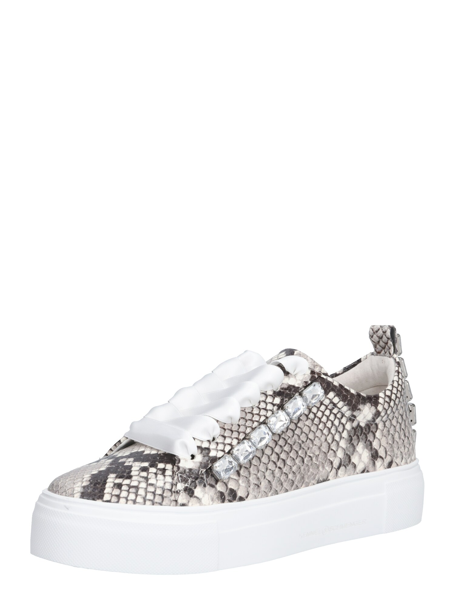 Kennel Schmenger Dames Sneakers Laag Big Grijs Zwart kennel schmenger kopen in de aanbieding