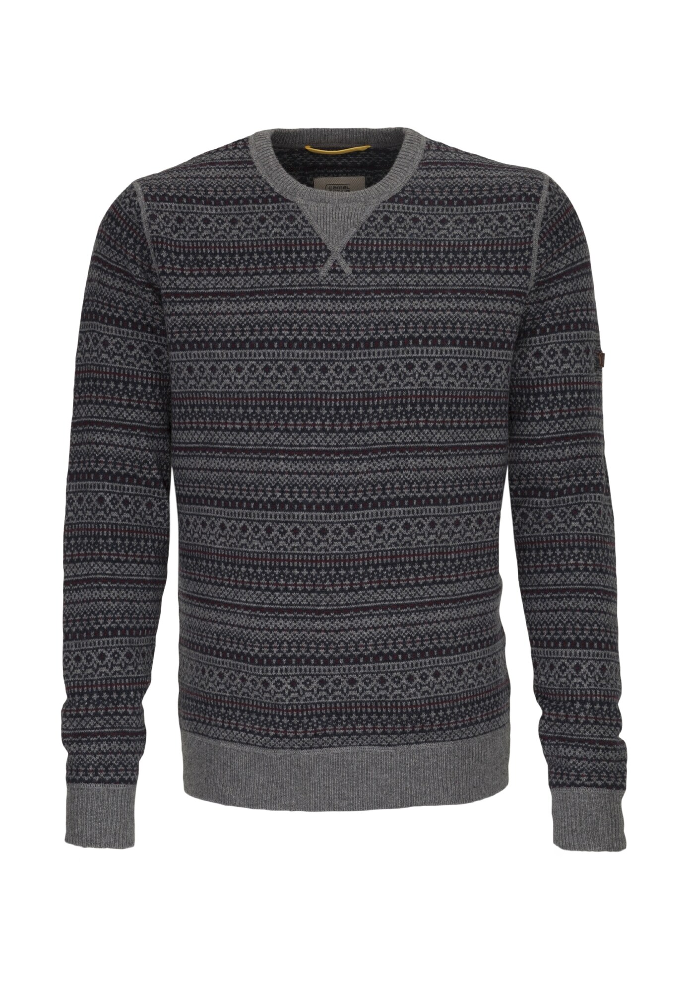 Camel Active Heren Trui Basaltgrijs Gemengde Kleuren camel active kopen in de aanbieding