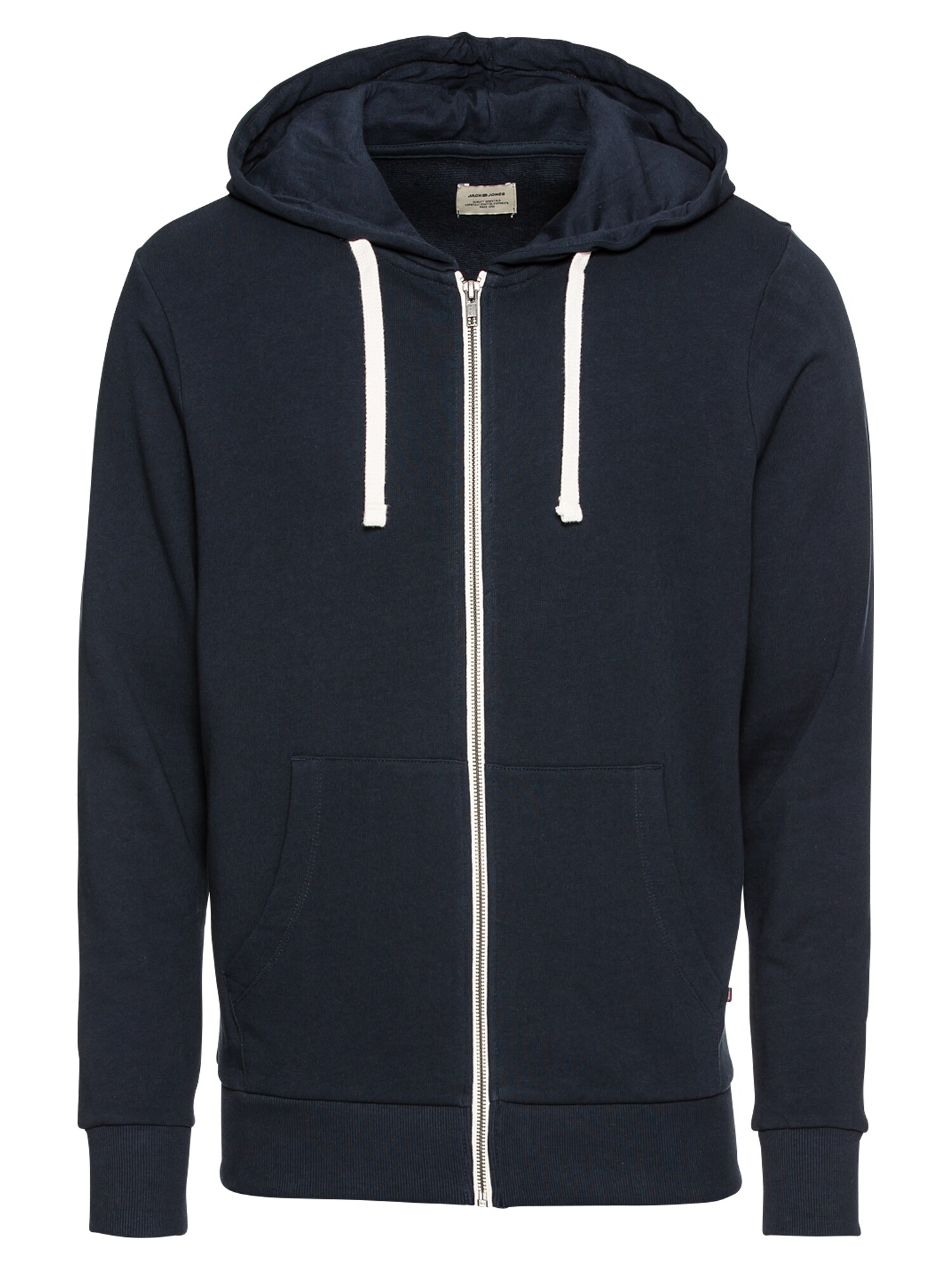 JACK & JONES Džemperis 'JJEHOLMEN SWEAT ZIP HOOD NOOS'  tamsiai mėlyna