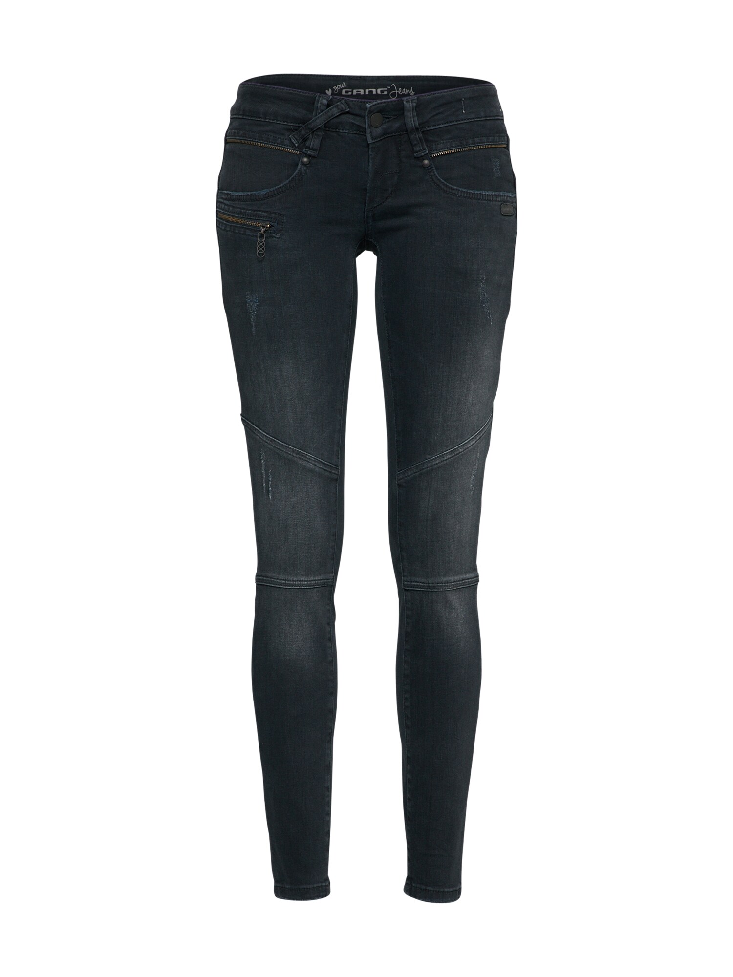 Gang Dames Jeans Nena Biker Quantum Black Blauw Denim gang kopen in de aanbieding