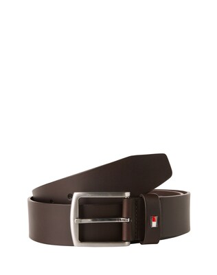 TOMMY HILFIGER Cinturón 'New Denton'  navy / marrón oscuro / rojo fuego / blanco