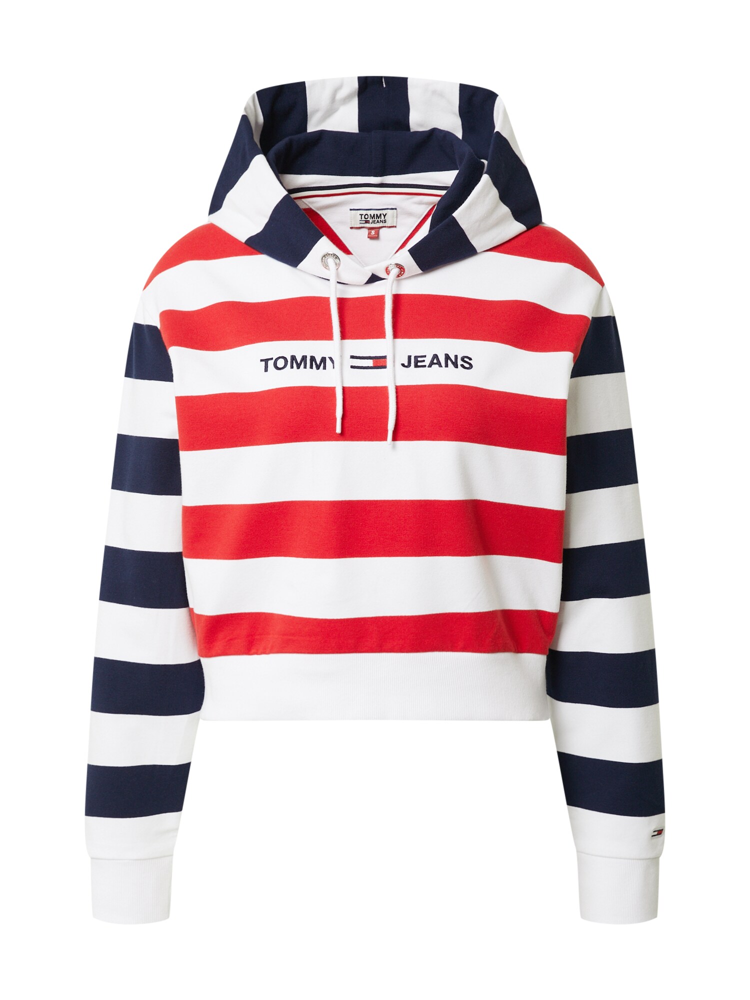 Tommy Jeans Megztinis be užsegimo  tamsiai mėlyna / balkšva / melionų spalva