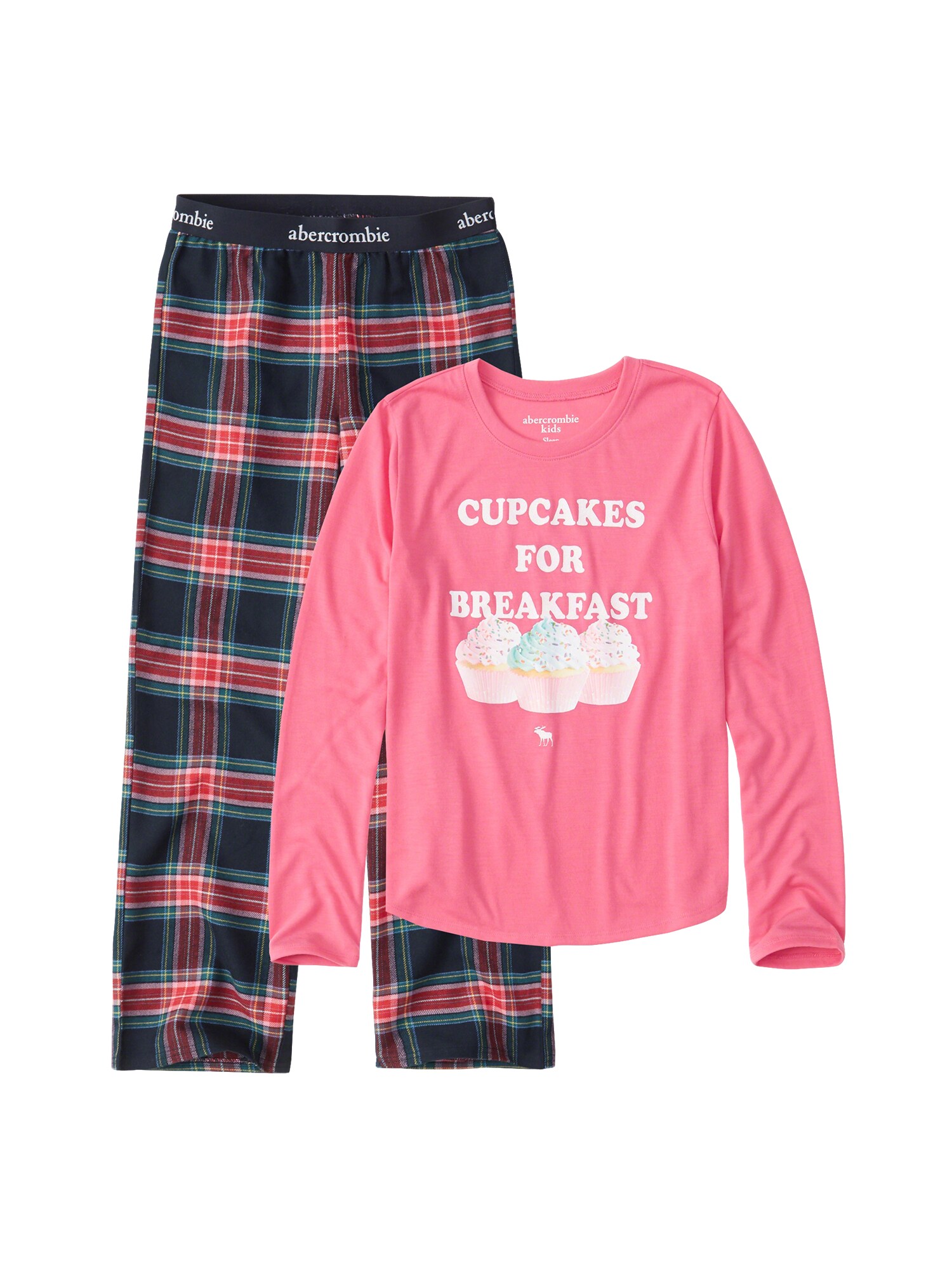 Abercrombie Fitch Meisjes Ondergoedset Xm18 Sleep Set Pink abercrombie fitch kopen in de aanbieding