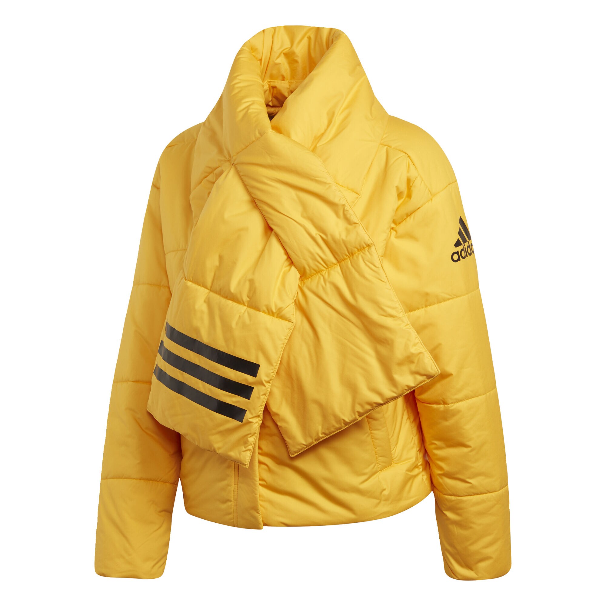 ADIDAS PERFORMANCE Laisvalaikio striukė 'Big Baffle'  geltona / juoda