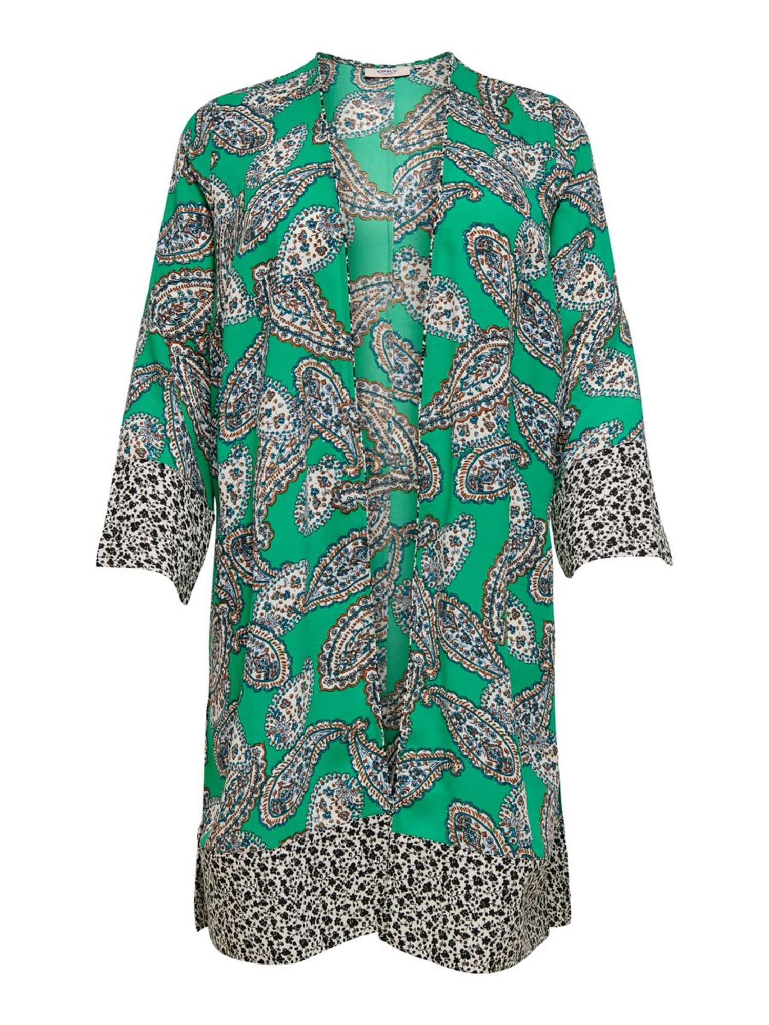 Only Carmakoma Dames Kimono Bruin Groen Zwart Wit only carmakoma kopen in de aanbieding