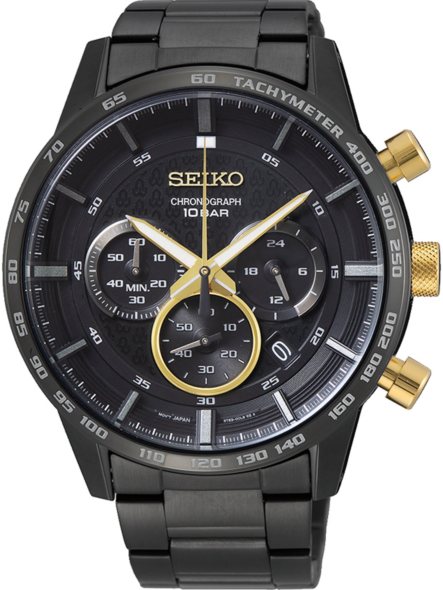 SEIKO Uhr gold / schwarz
