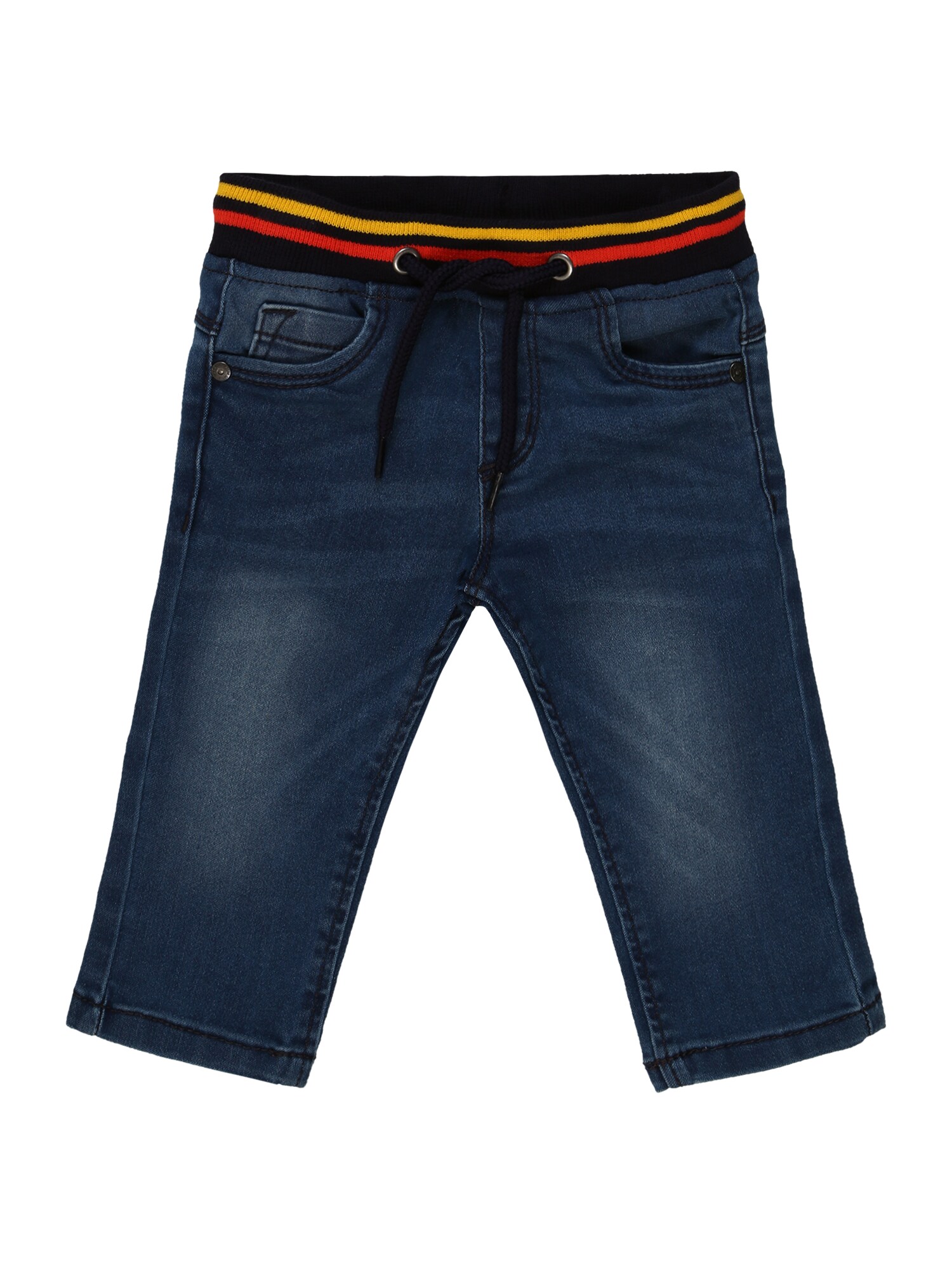 BLUE SEVEN Džinsai  tamsiai (džinso) mėlyna / juoda / aukso geltonumo spalva / šviesiai raudona