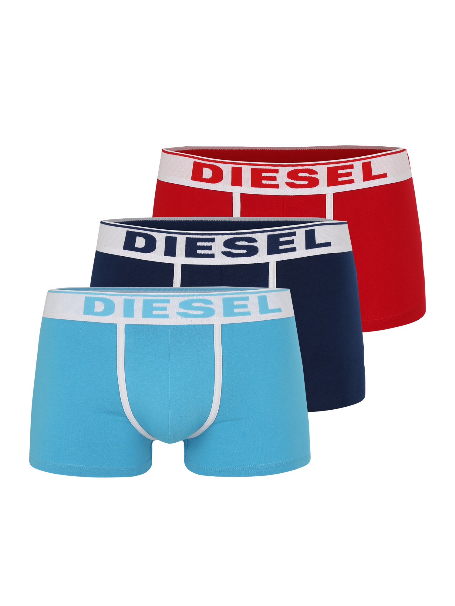 DIESEL Boxer trumpikės 'Damien'  mėlyna / raudona / natūrali balta