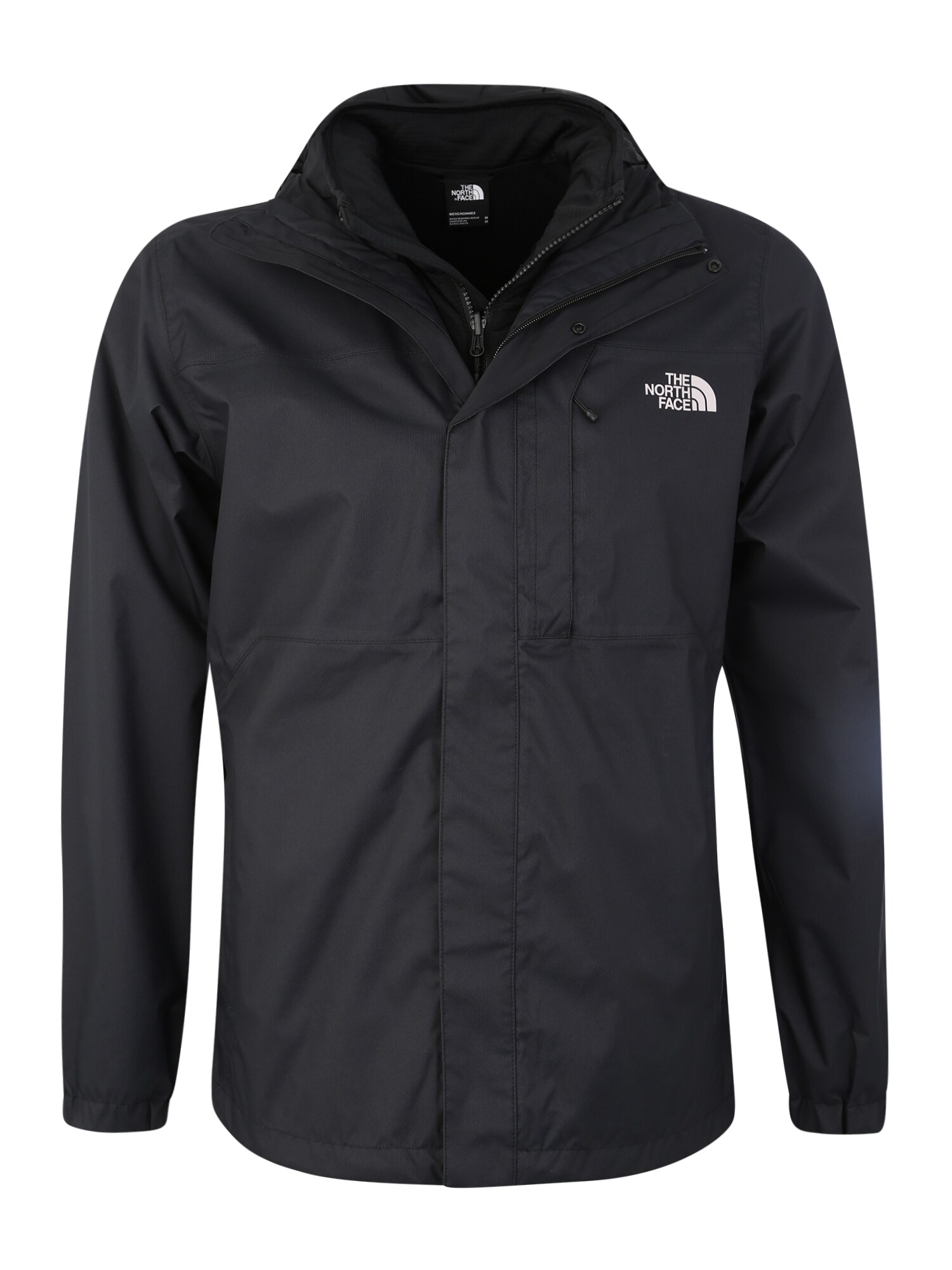 THE NORTH FACE Outdoorová bunda 'Quest Zip-In Triclimate® 3-in-1 Jacket'  čierna / biela