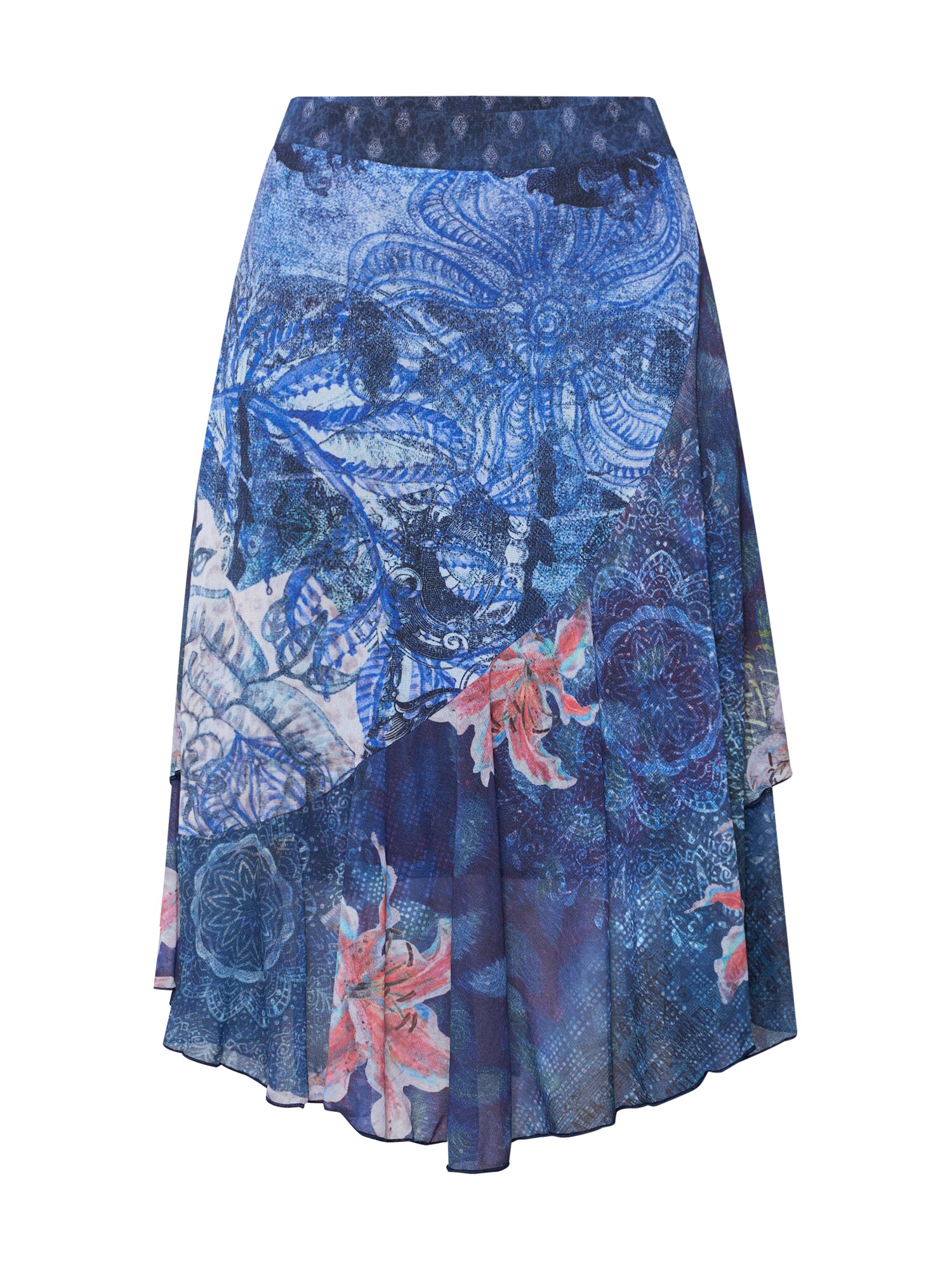 Desigual Dames Rok Fal Nala Navy Gemengde Kleuren desigual kopen in de aanbieding