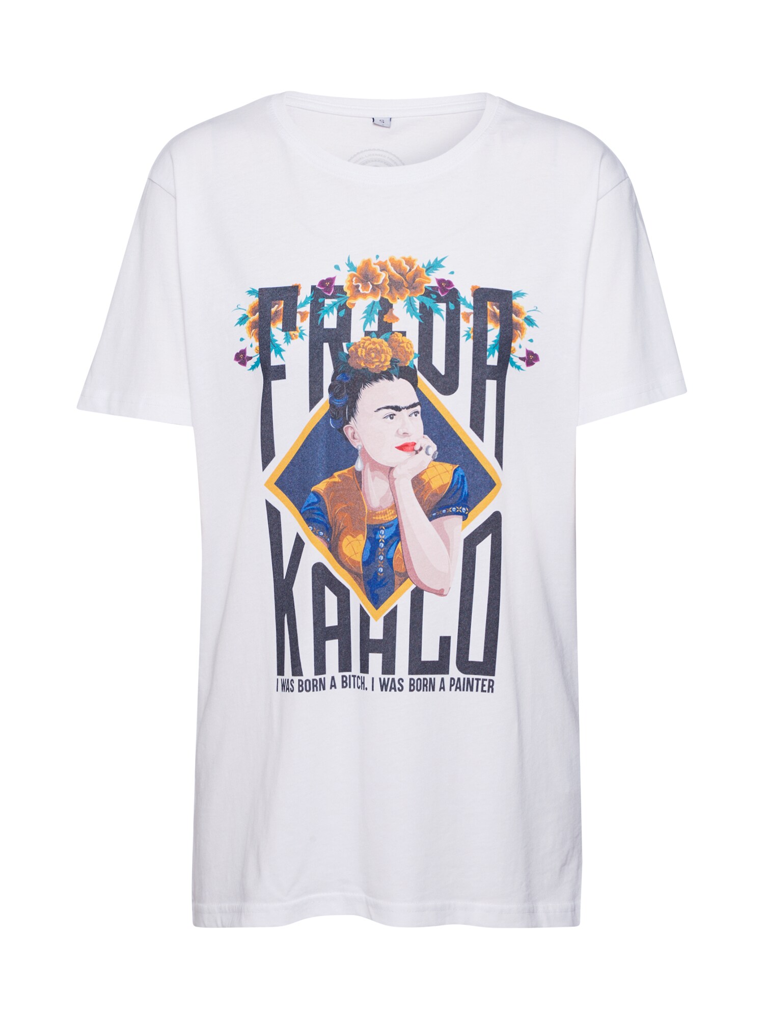 Merchcode Marškinėliai 'Frida Kahlo'  mišrios spalvos / balta