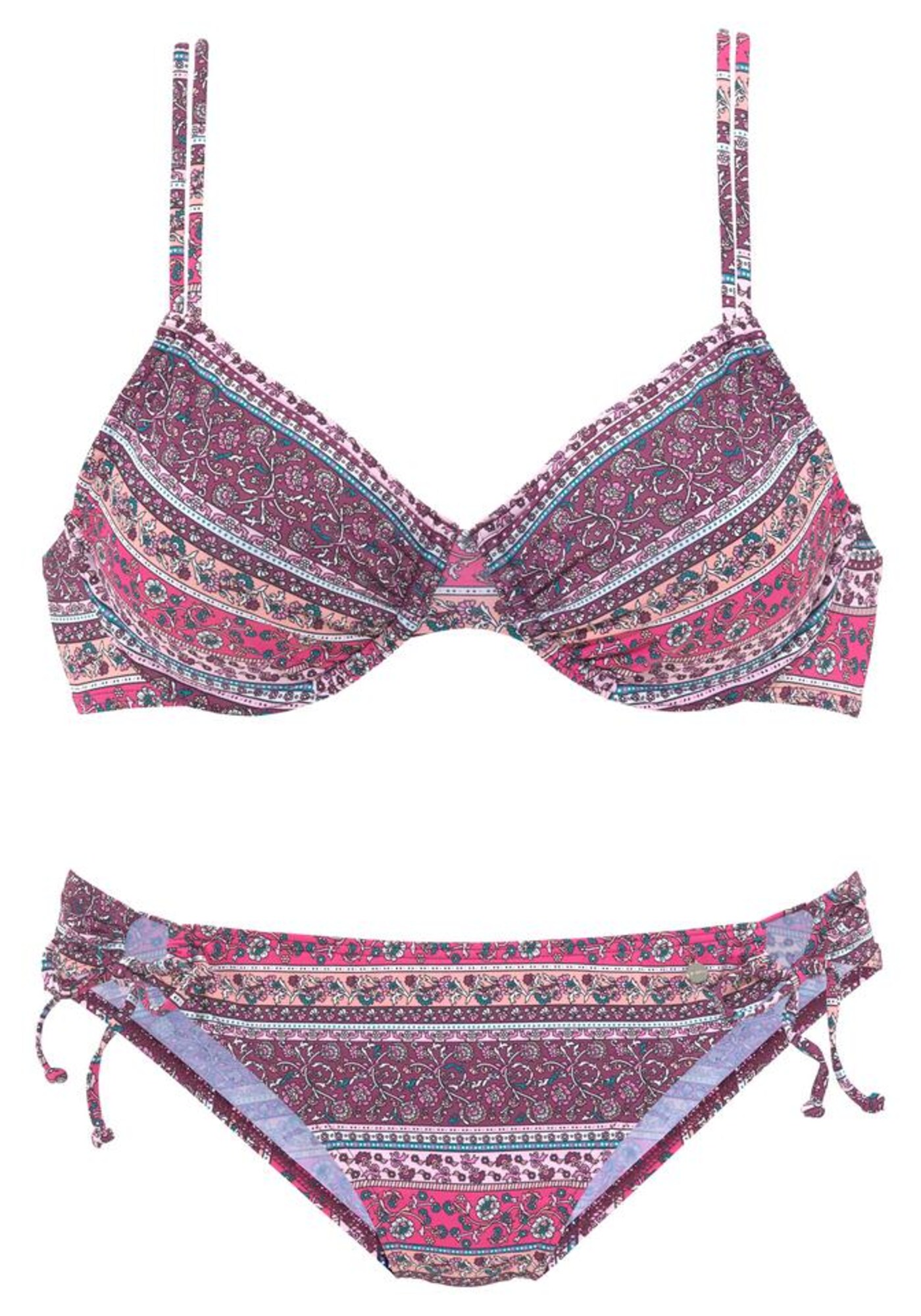 s.Oliver Bikinis  benzino spalva / uogų spalva / rožių spalva / neoninė rožinė