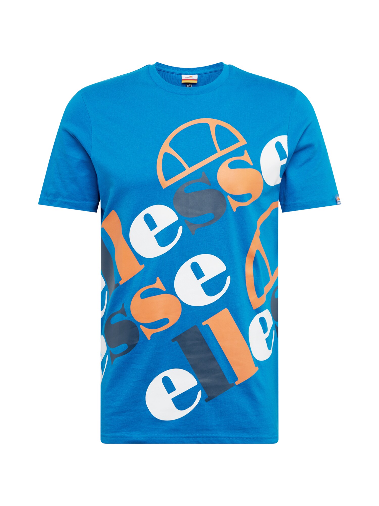 ELLESSE Marškinėliai 'Giani'  balta / mėlyna / oranžinė