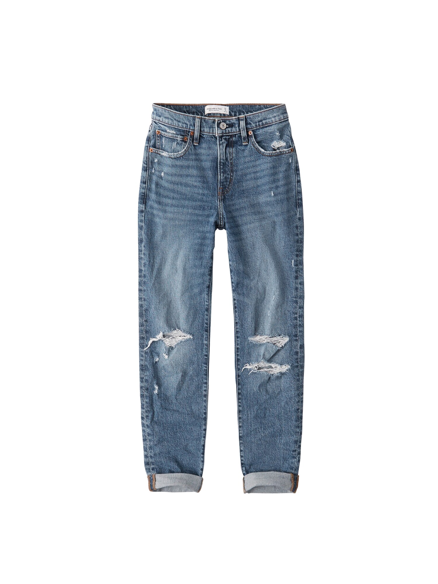 Abercrombie & Fitch Džinsai 'BOYFRIEND'  tamsiai (džinso) mėlyna