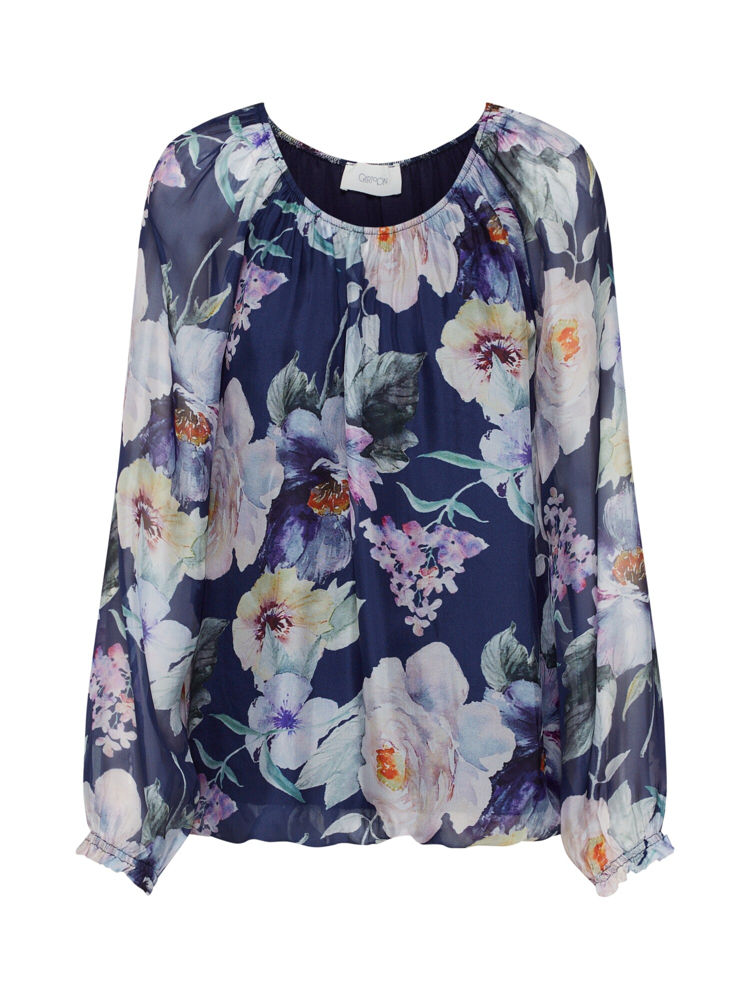 Cartoon Dames Blouse Donkerblauw Pastelgroen Neonlila Pastelroze cartoon kopen in de aanbieding