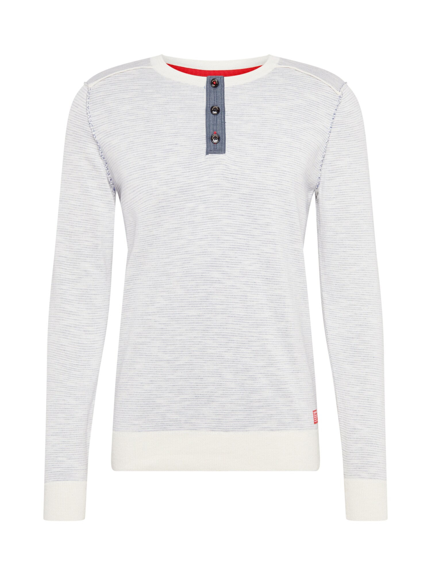 Tom Tailor Heren Shirt Duifblauw Offwhite tom tailor kopen in de aanbieding