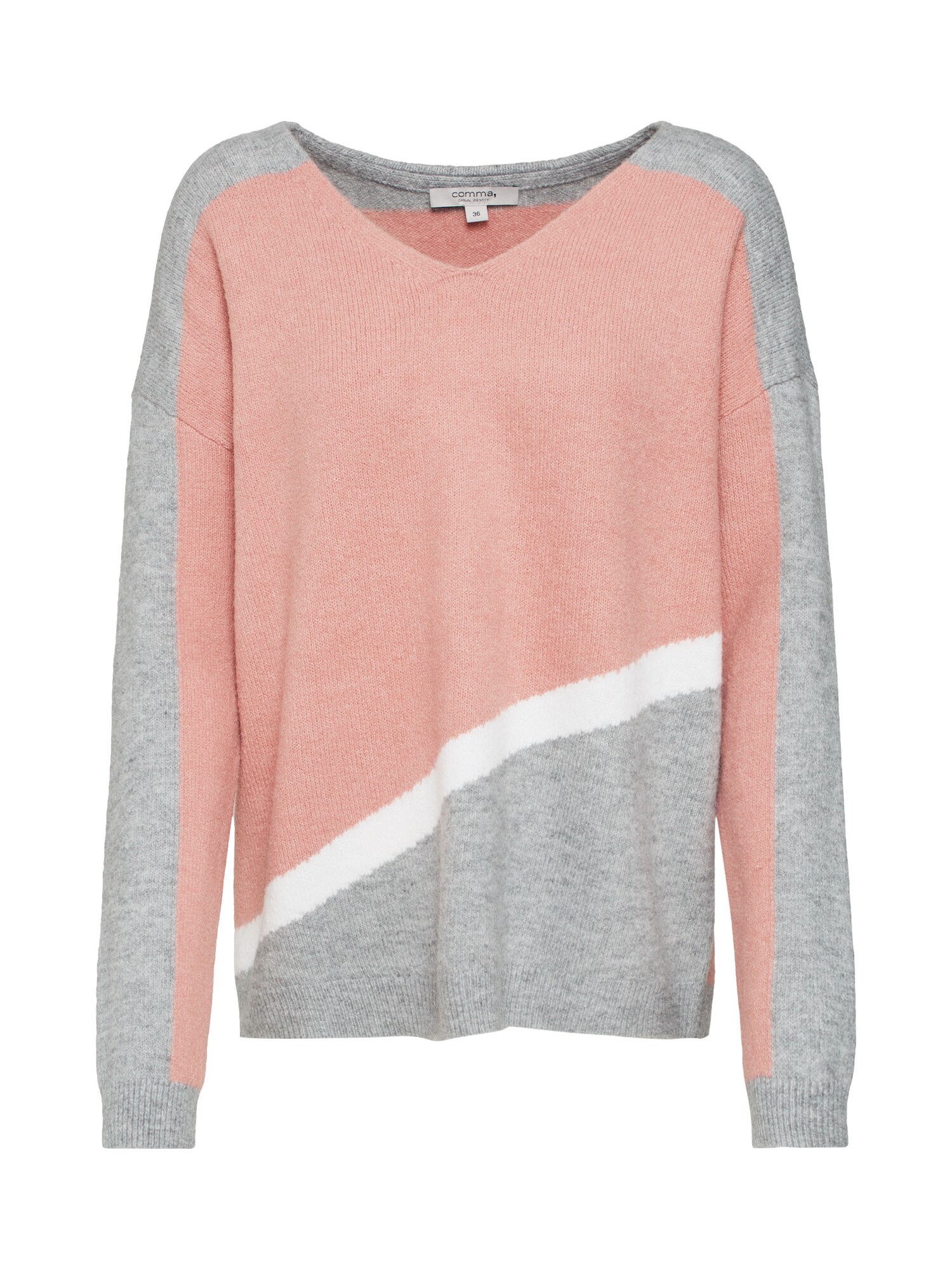 Comma Dames Trui Grijs Pink comma kopen in de aanbieding