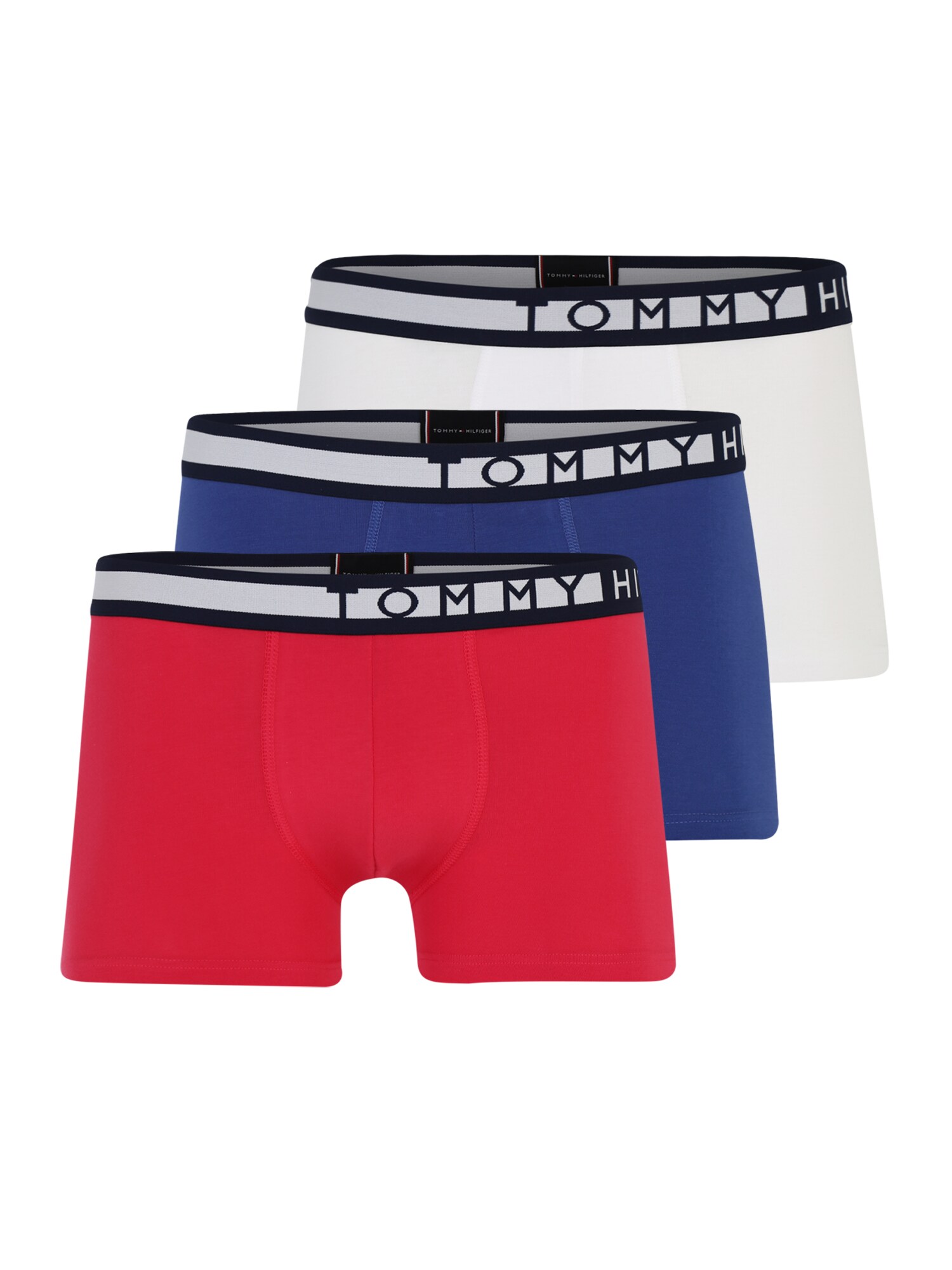 Tommy Hilfiger Underwear Boxer trumpikės '3P Trunk'  balta / tamsiai mėlyna / raudona