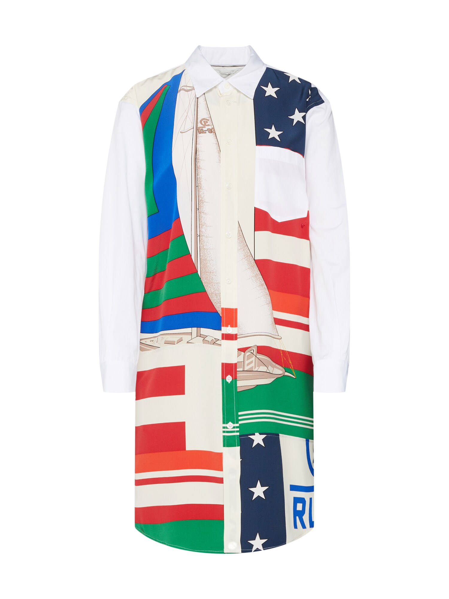 Polo Ralph Lauren Dames Blousejurk Gemengde Kleuren Wit polo ralph lauren kopen in de aanbieding