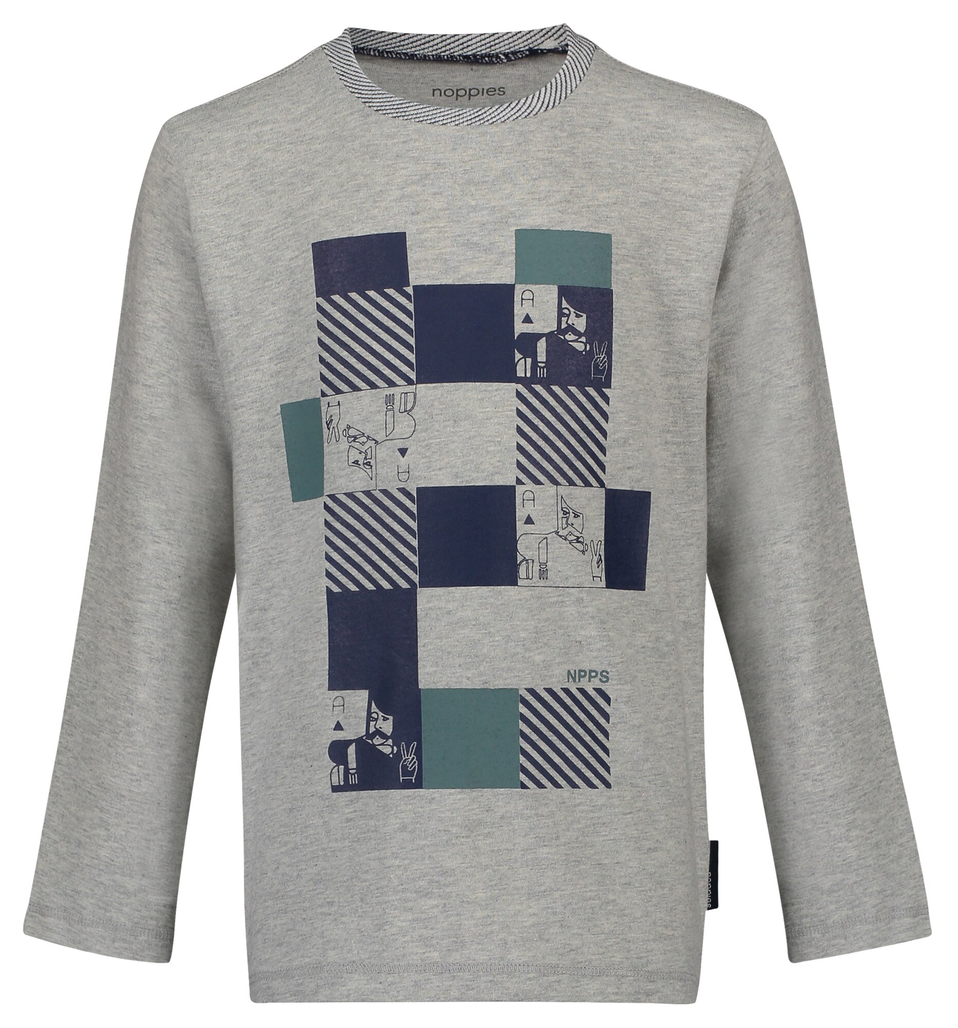 Noppies Jongens Shirt Verddun Nachtblauw Grijs Smaragd noppies kopen in de aanbieding