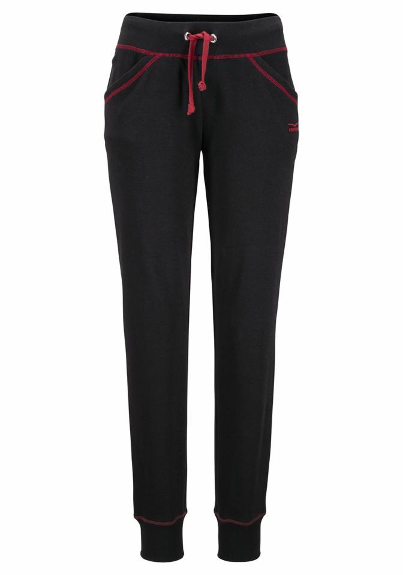 BENCH Pantaloni  roșu cranberry / negru
