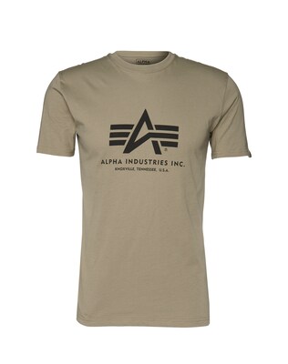 ALPHA INDUSTRIES Camiseta  oliva / negro