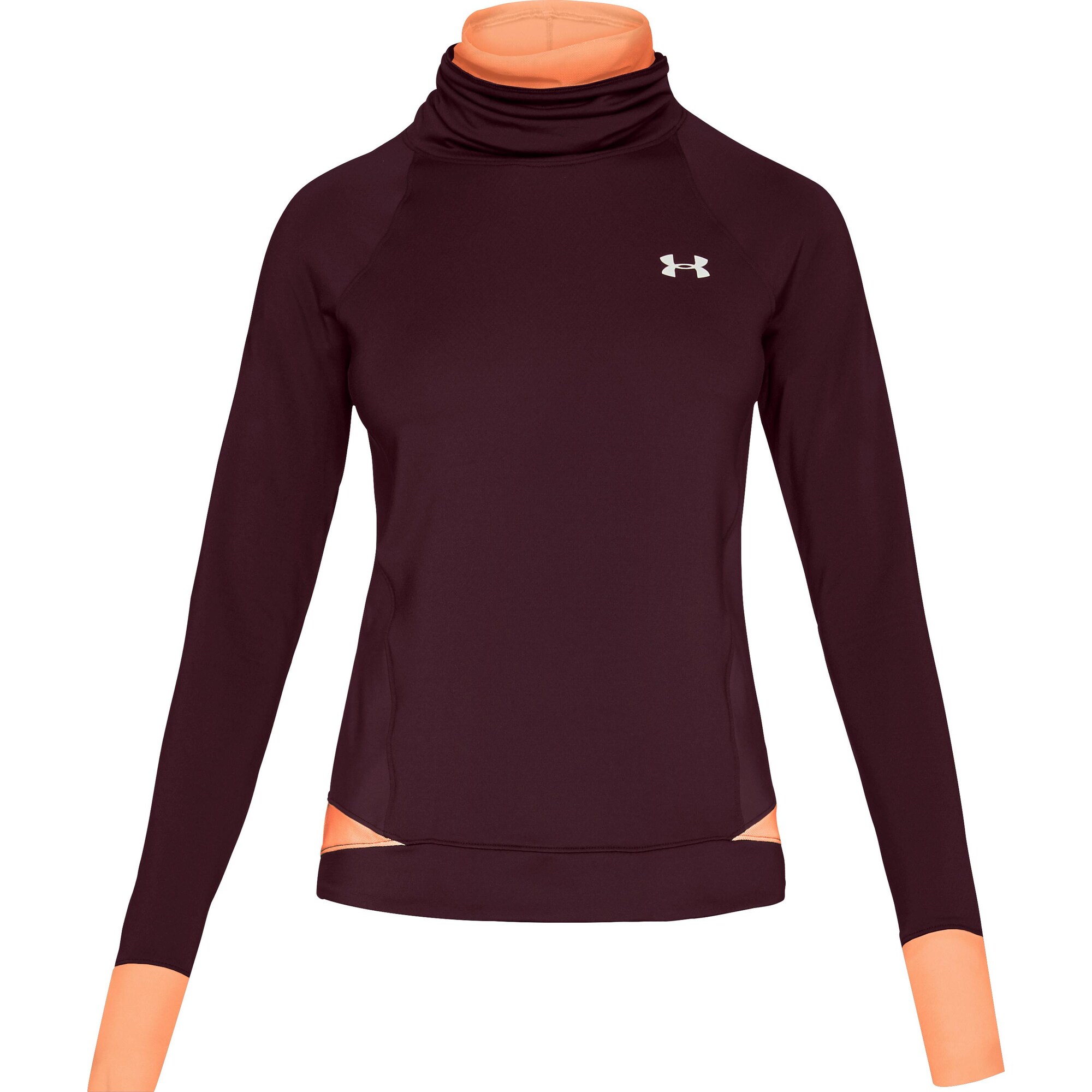 Under Armour Dames Functioneel Shirt Reactor Aubergine Abrikoos under armour kopen in de aanbieding