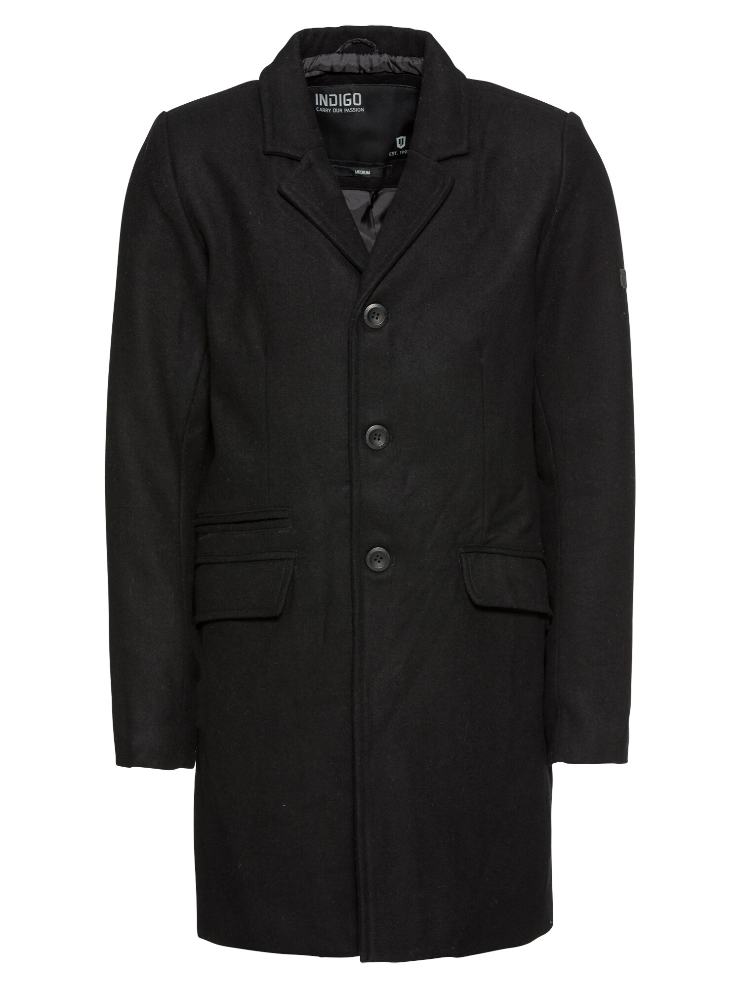 Indicode Jeans Heren Tussenjas Mathieu Solid Zwart indicode jeans kopen in de aanbieding